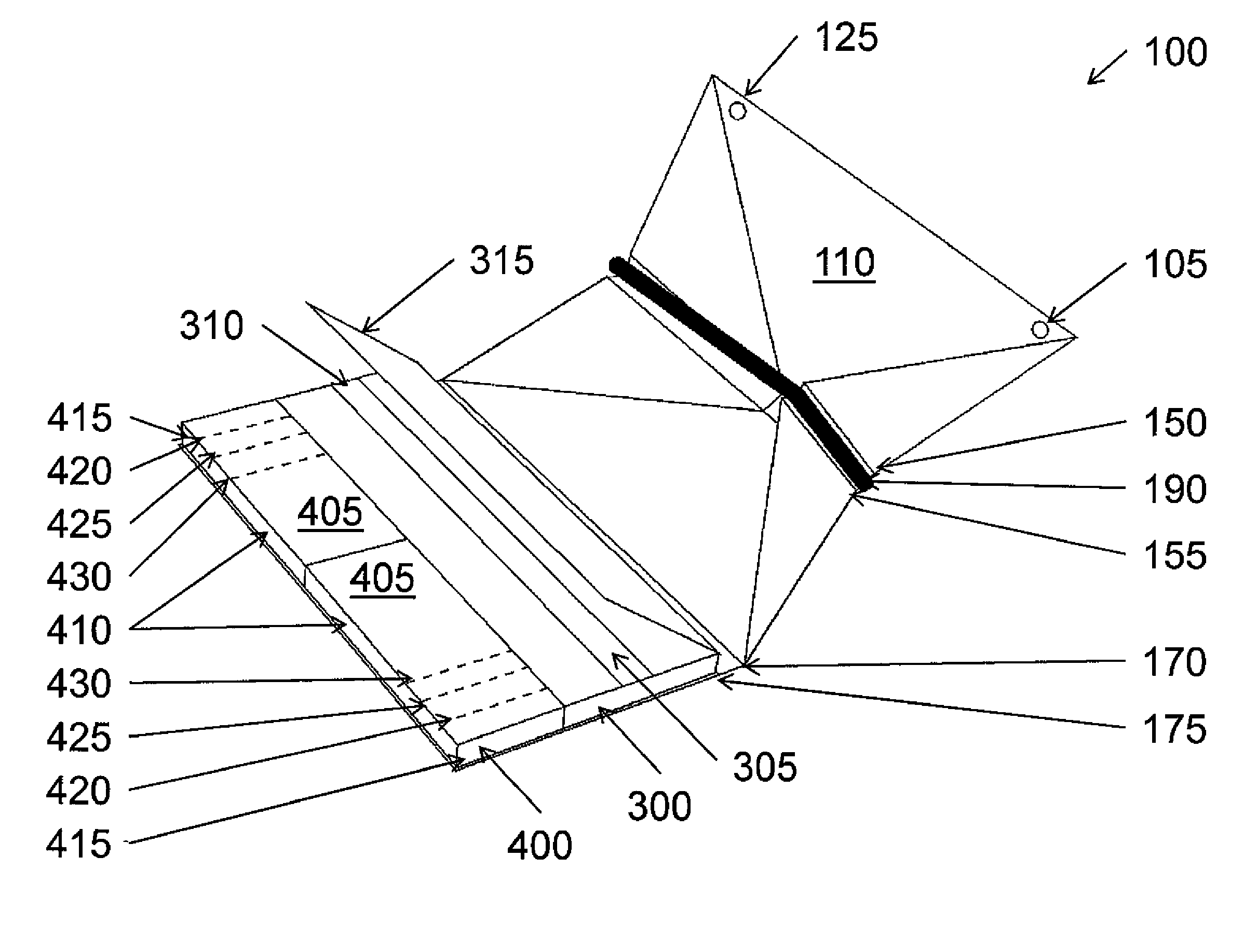 Reclosable package with magnetic clasp and detachable tray for rolling papers used in smoking articles