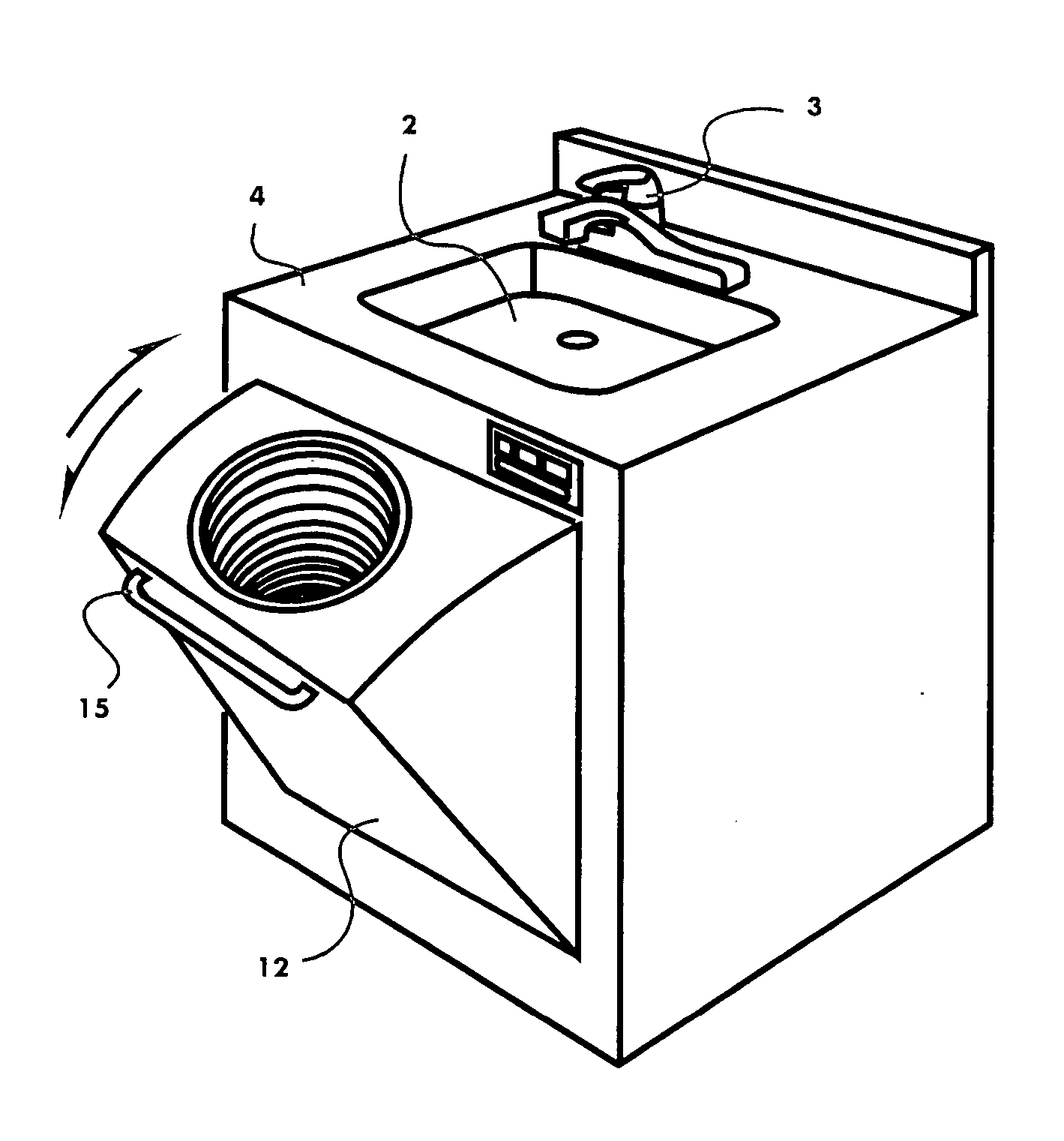 Top-load sink/laundry combo