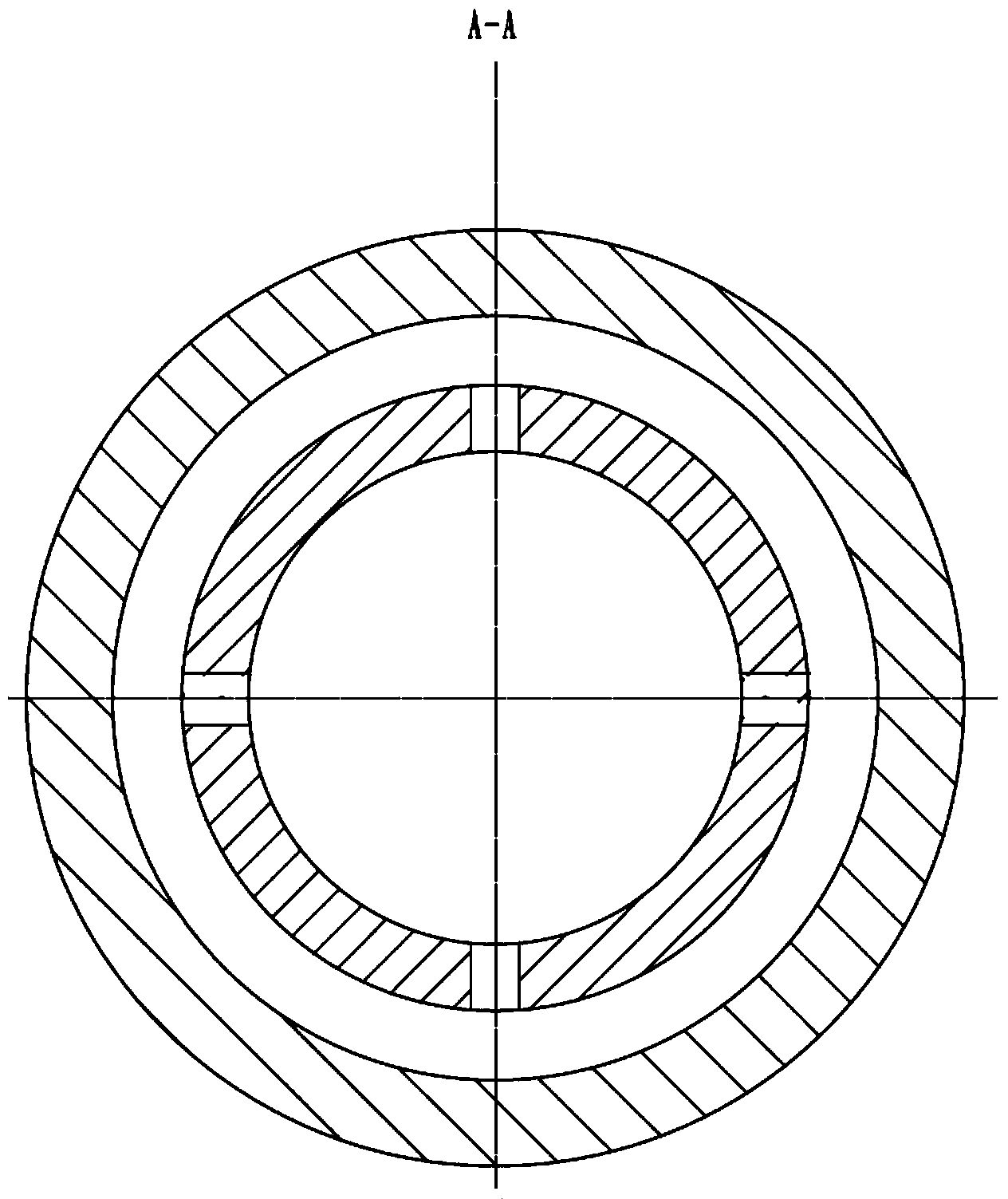 Magnetic liquid damping shock absorber with arc-shaped inner wall axial section