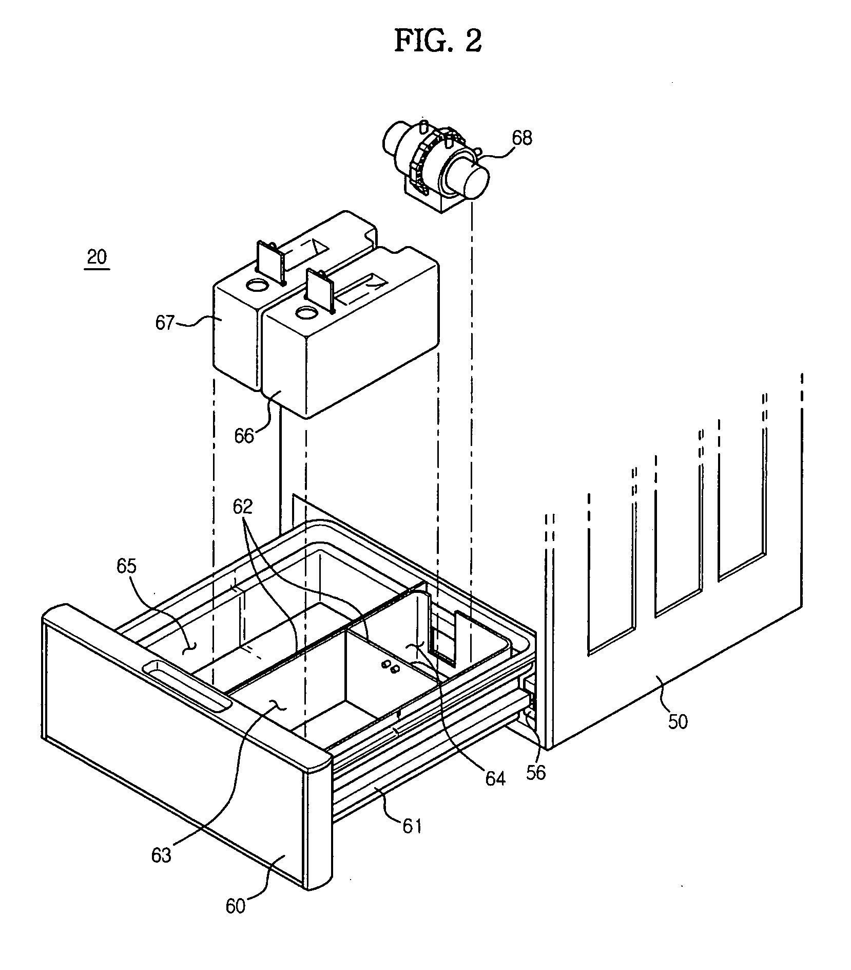 Washing machine with detergent supply path