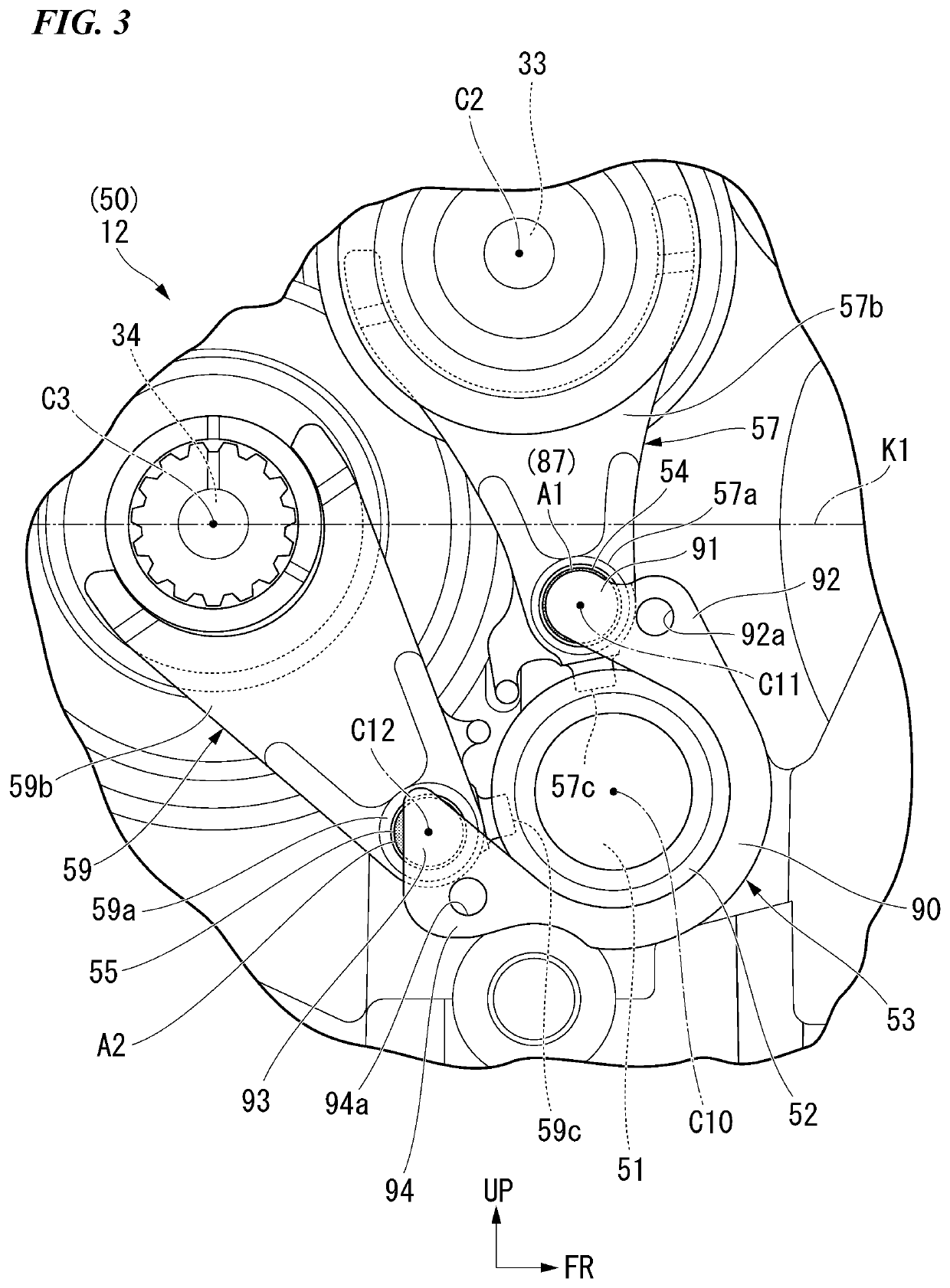 Vehicle transmission structure