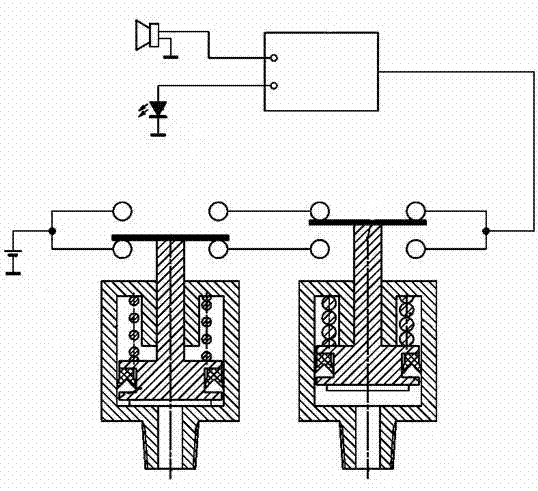 Air brake fault alarm device for railway vehicle