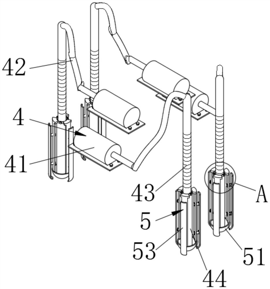 A structure and construction method for detecting surface curvature of supporting crown beams