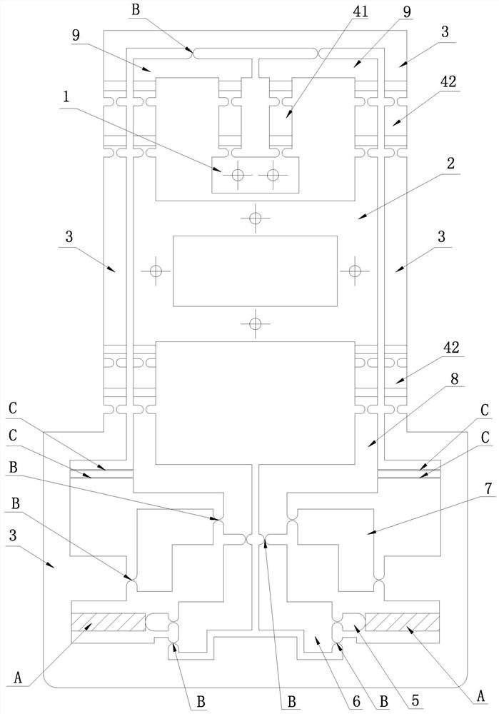 Parallel micro-motion platform with multi-stage linkage output