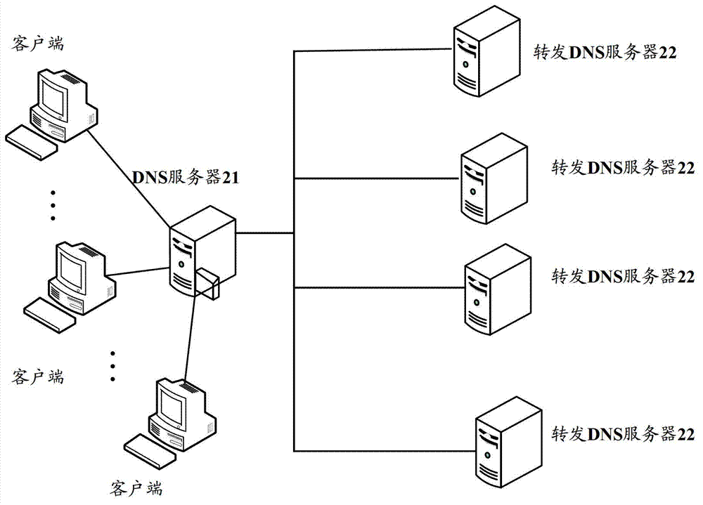 Domain name resolution method, domain name system (DNS) server and domain name resolution system