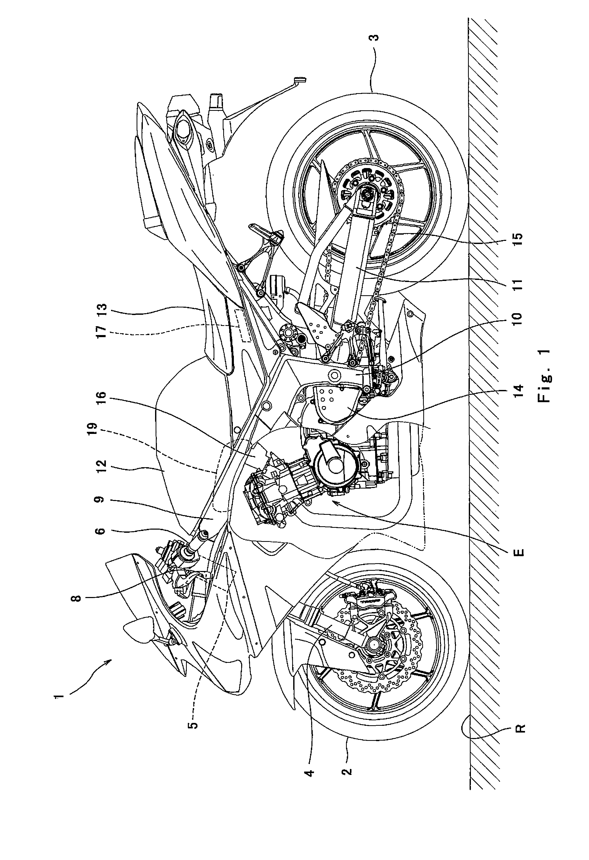 Slip suppression control for a motorcycle with an on/off input device