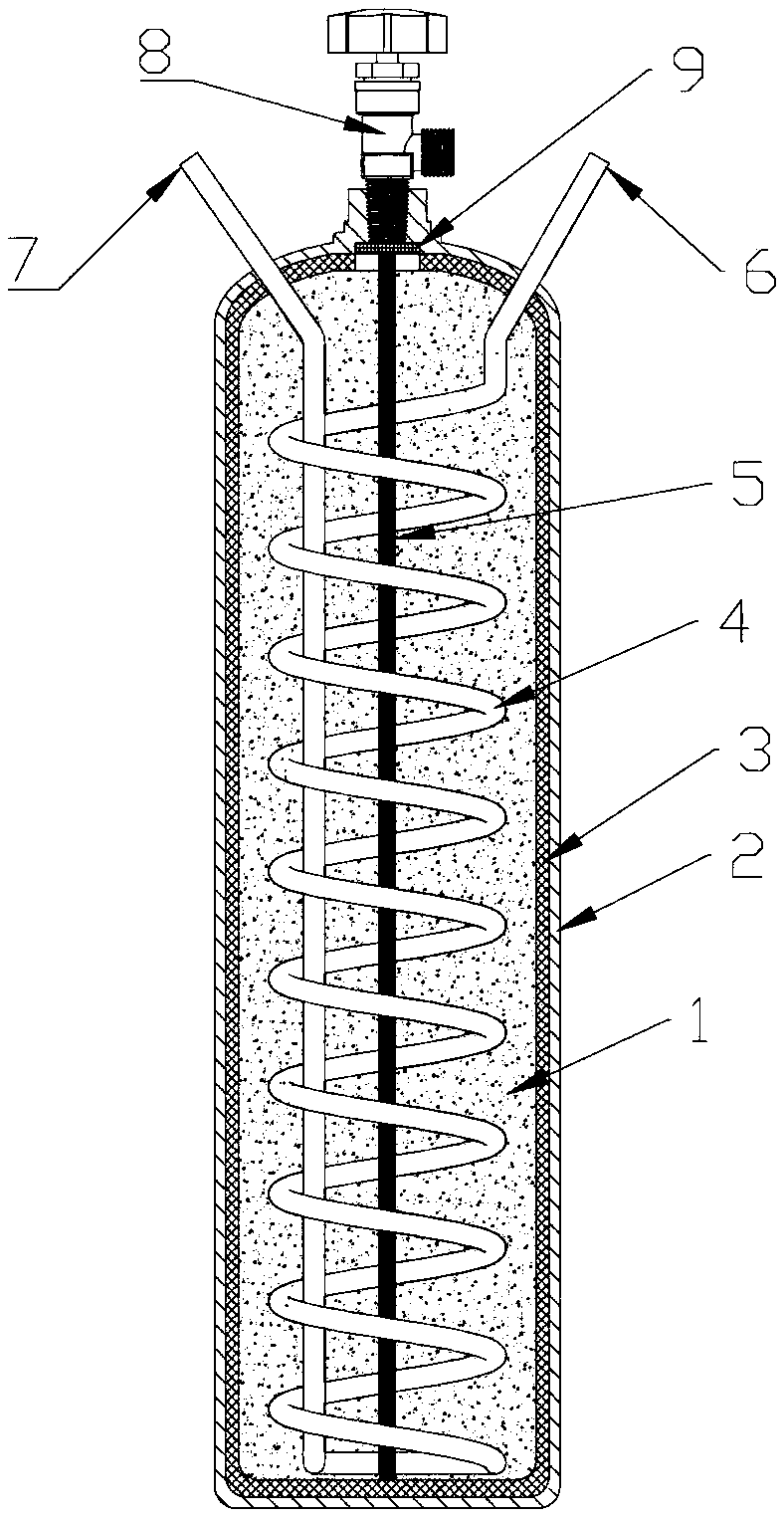 Hydrogen-absorption low-strain metal hydride hydrogen storage tank