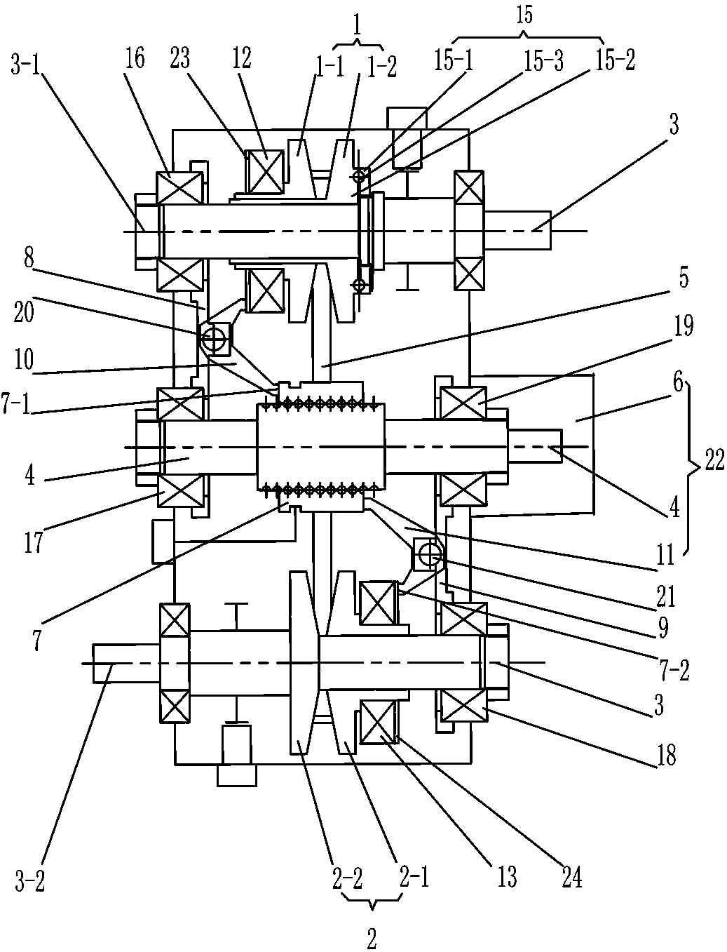 Cone-disc Continuously Variable Transmission and Its Speed-regulating Mechanism