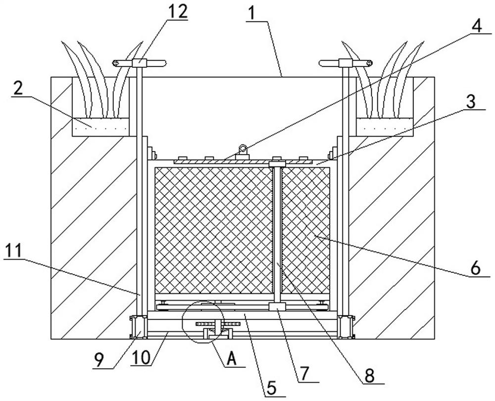 Plant purification structure for landscape type river channel ecology