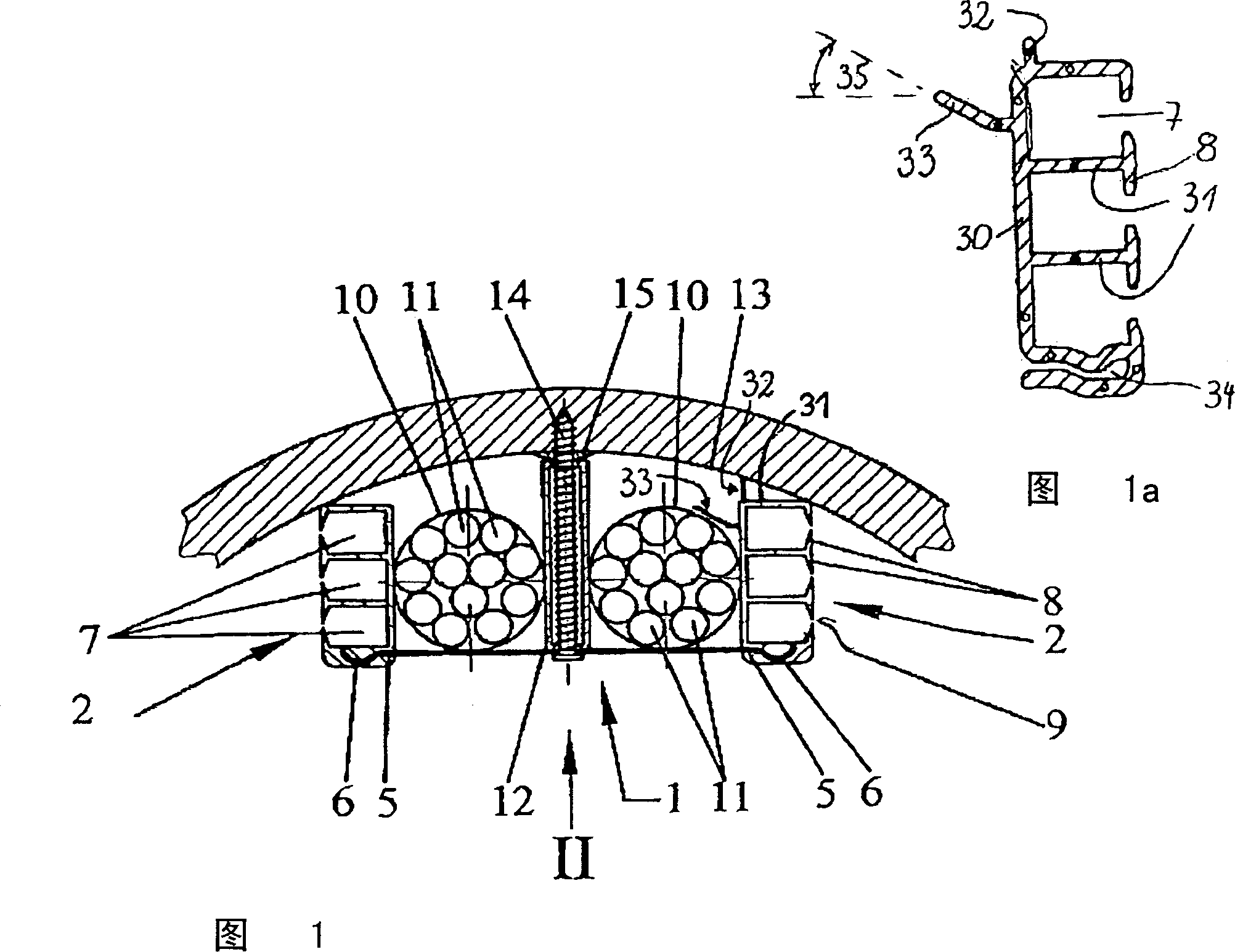 Device for supporting or routing lines in passages