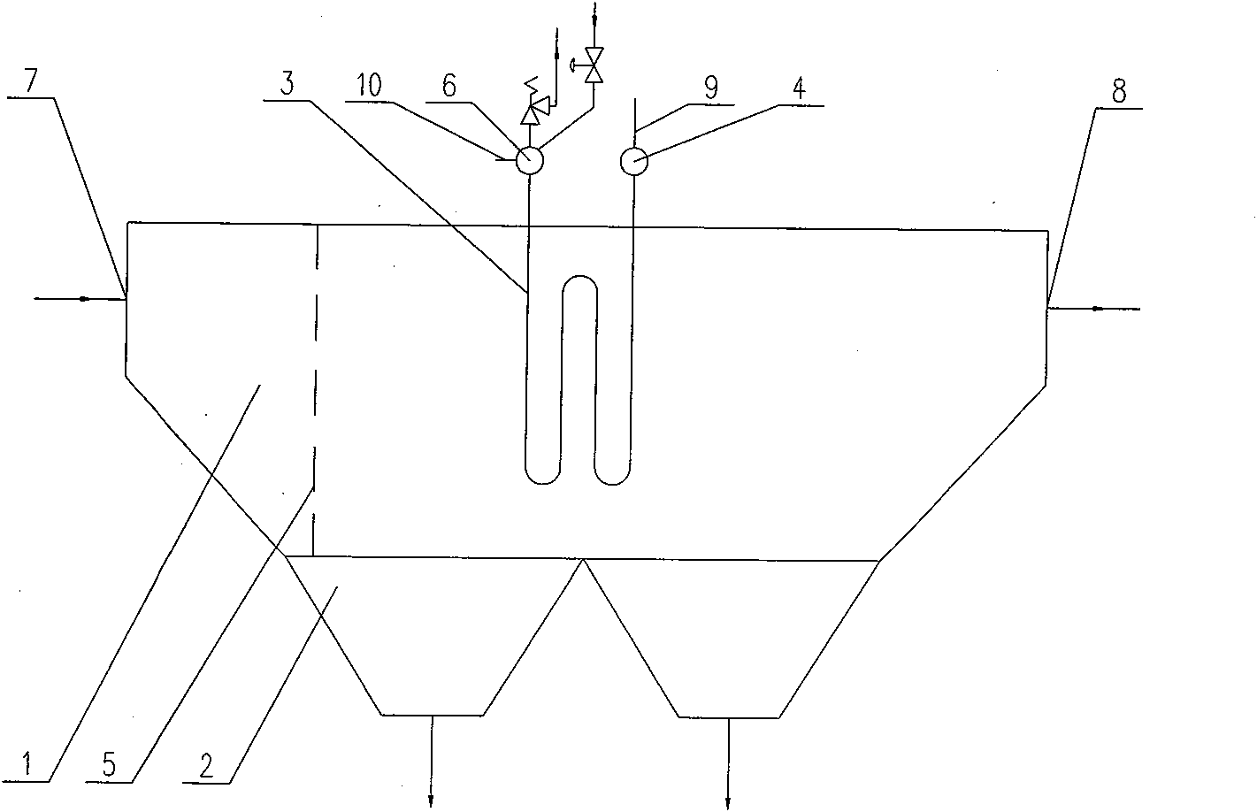 Integrated fume dustfall stem superheater