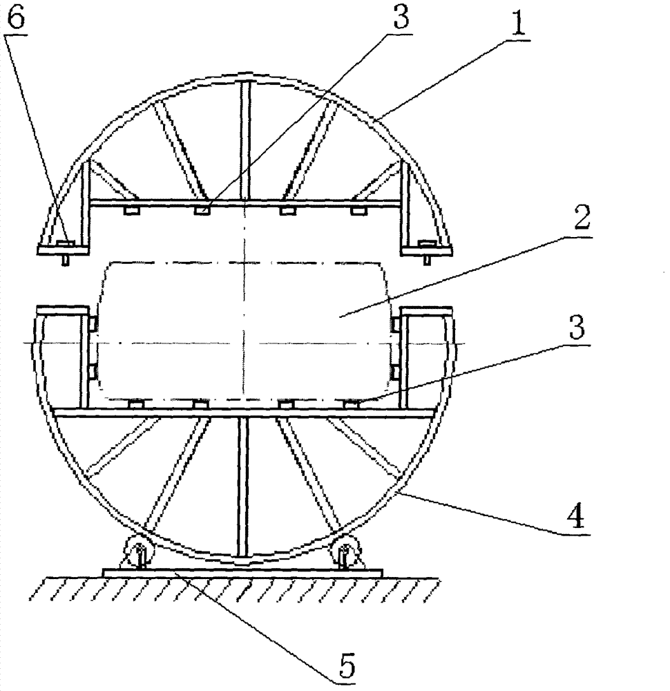 Motorboat body overturning roll cage device