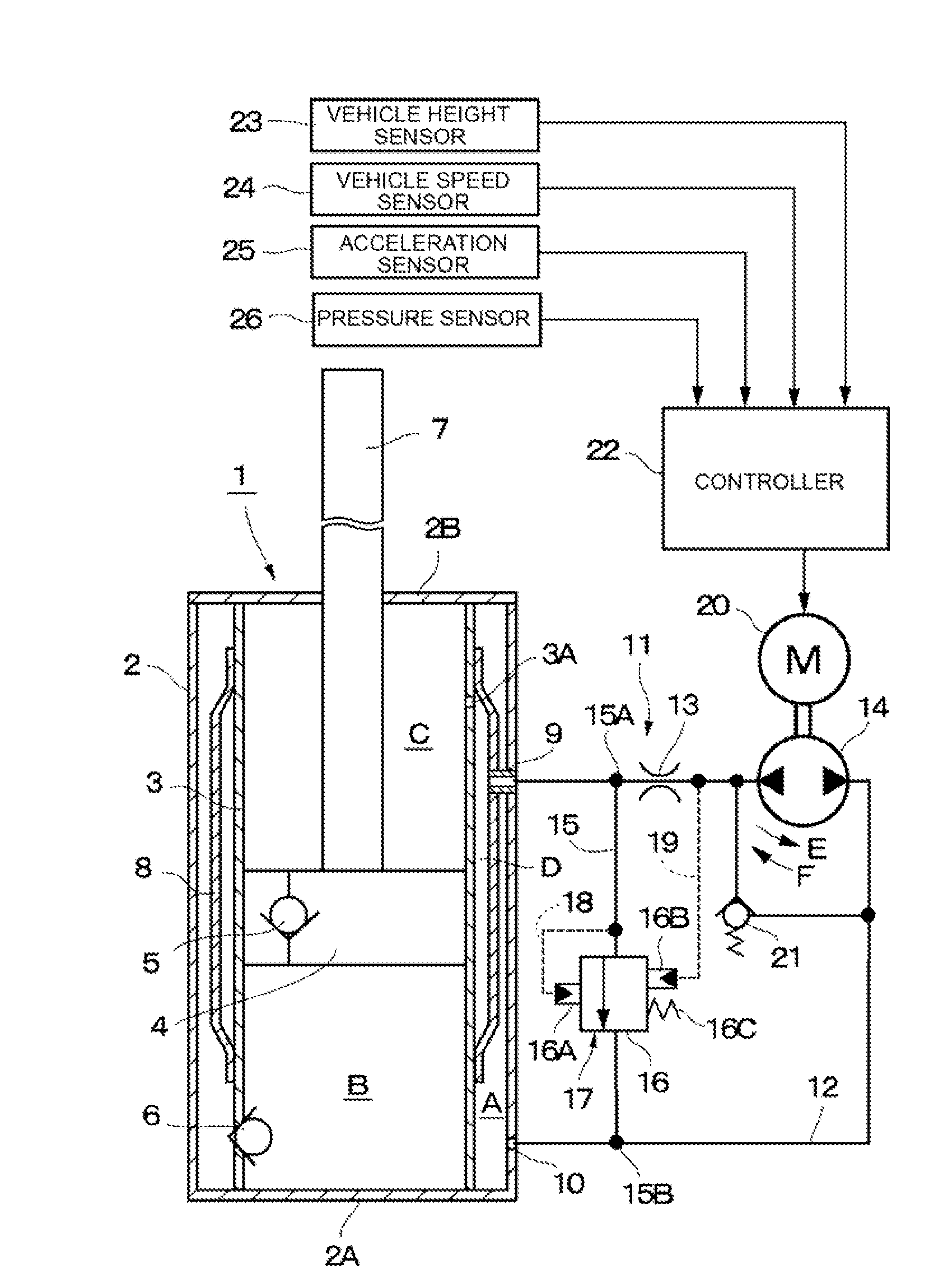 Shock absorber and suspension apparatus