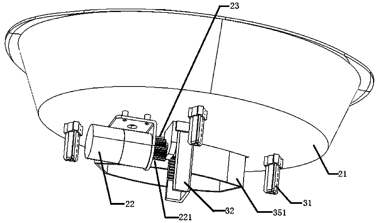 Liftable air conditioner air outlet structure