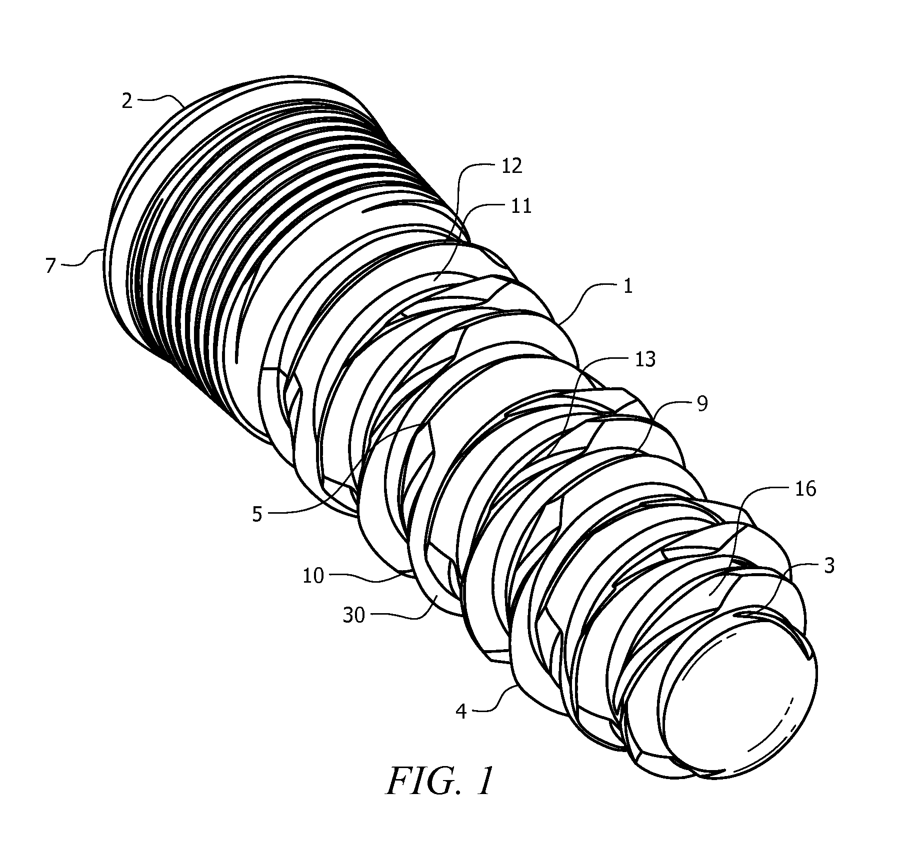 Self-Clearing Self-Cutting Implant