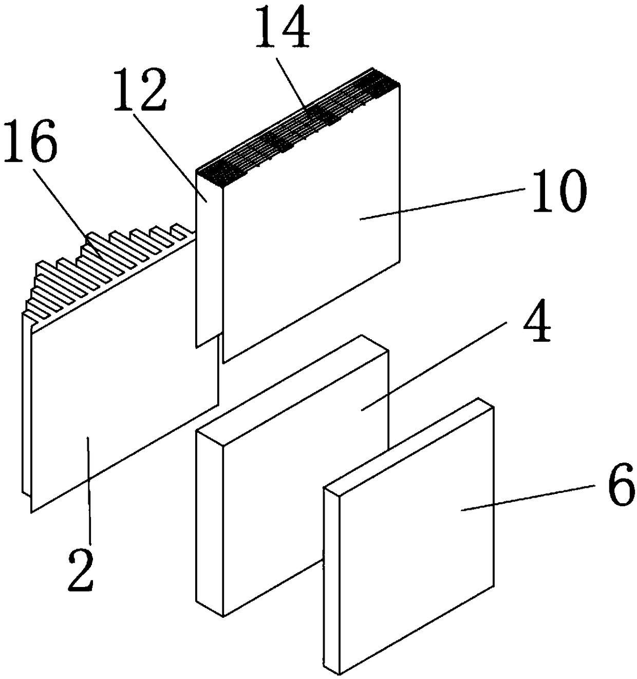 Unidirectional heat dissipation module