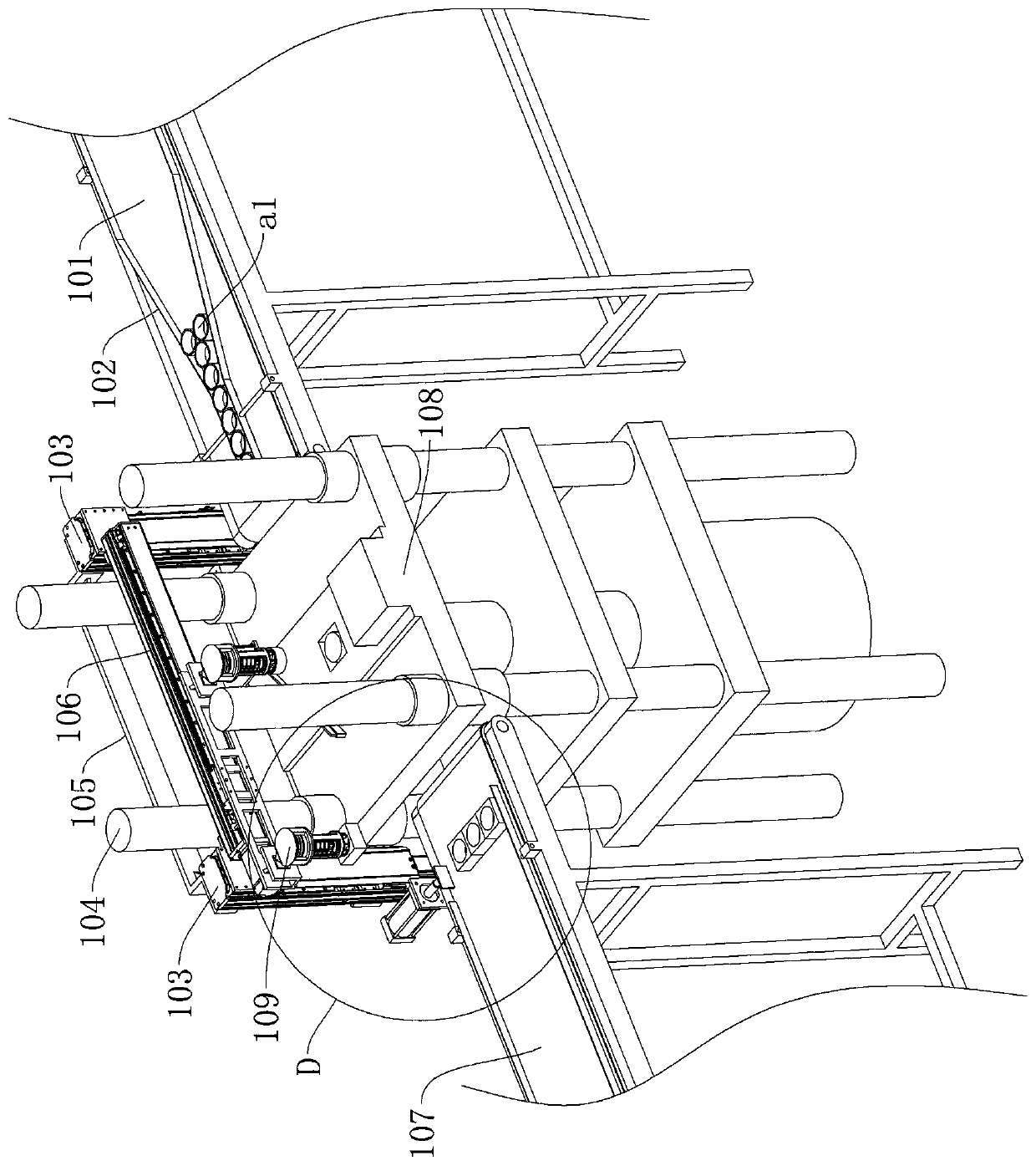 Grabbing and press-fitting complete equipment with flexible adjustment function for producing pyrophyllite blocks for diamonds