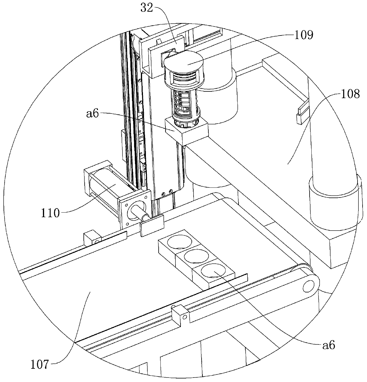 Grabbing and press-fitting complete equipment with flexible adjustment function for producing pyrophyllite blocks for diamonds