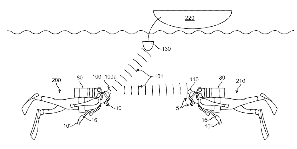 Mouthpiece apparatus for measurement of biometric data of a diver and underwater communication