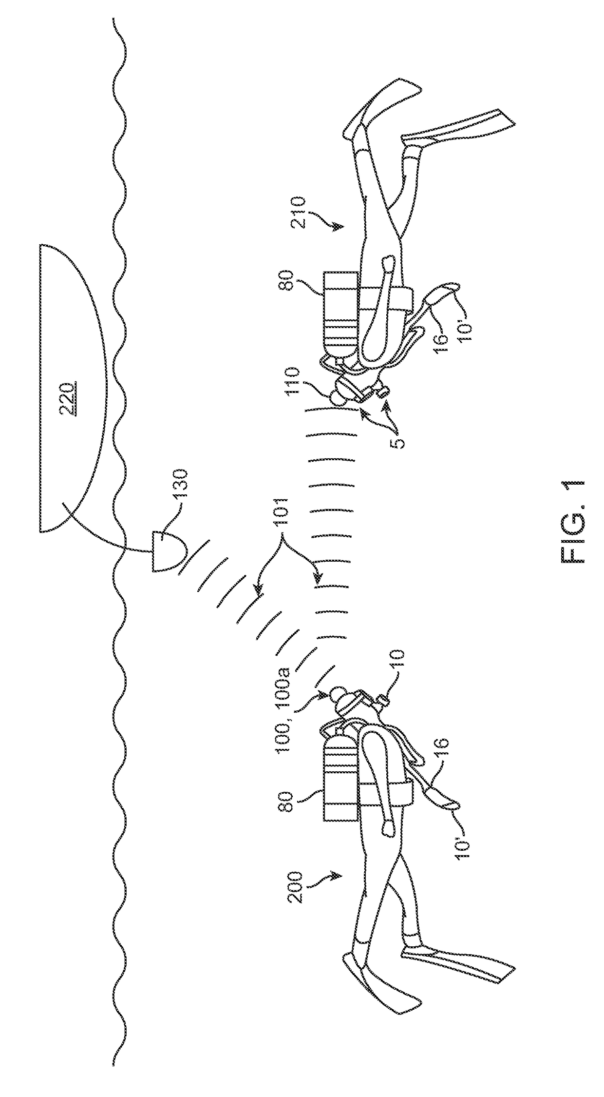 Mouthpiece apparatus for measurement of biometric data of a diver and underwater communication