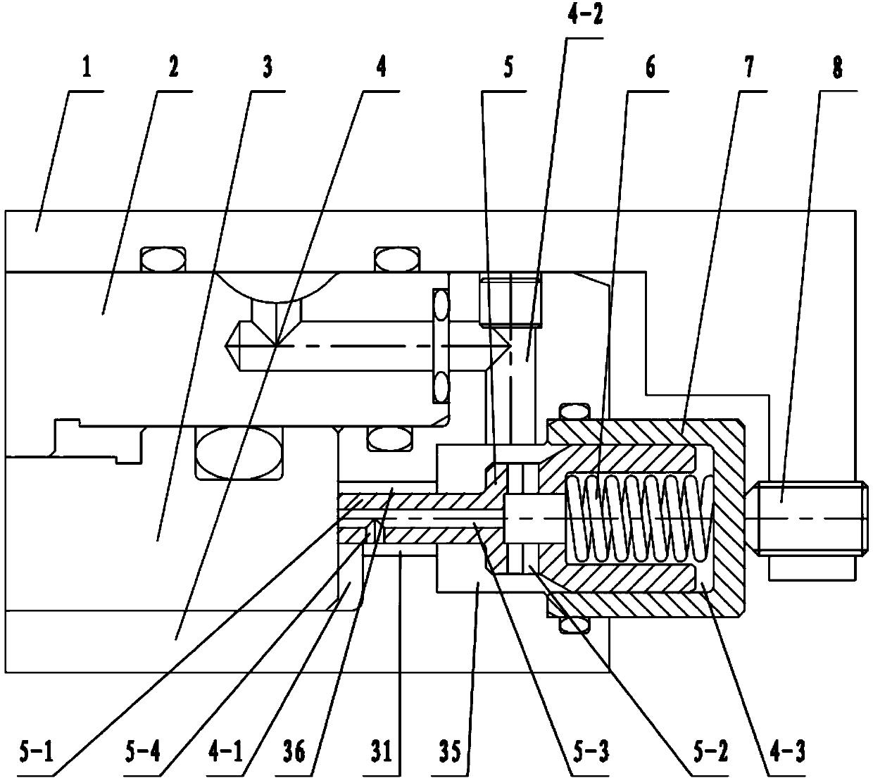 Locking oil cylinder structure with stroke tail end buffered