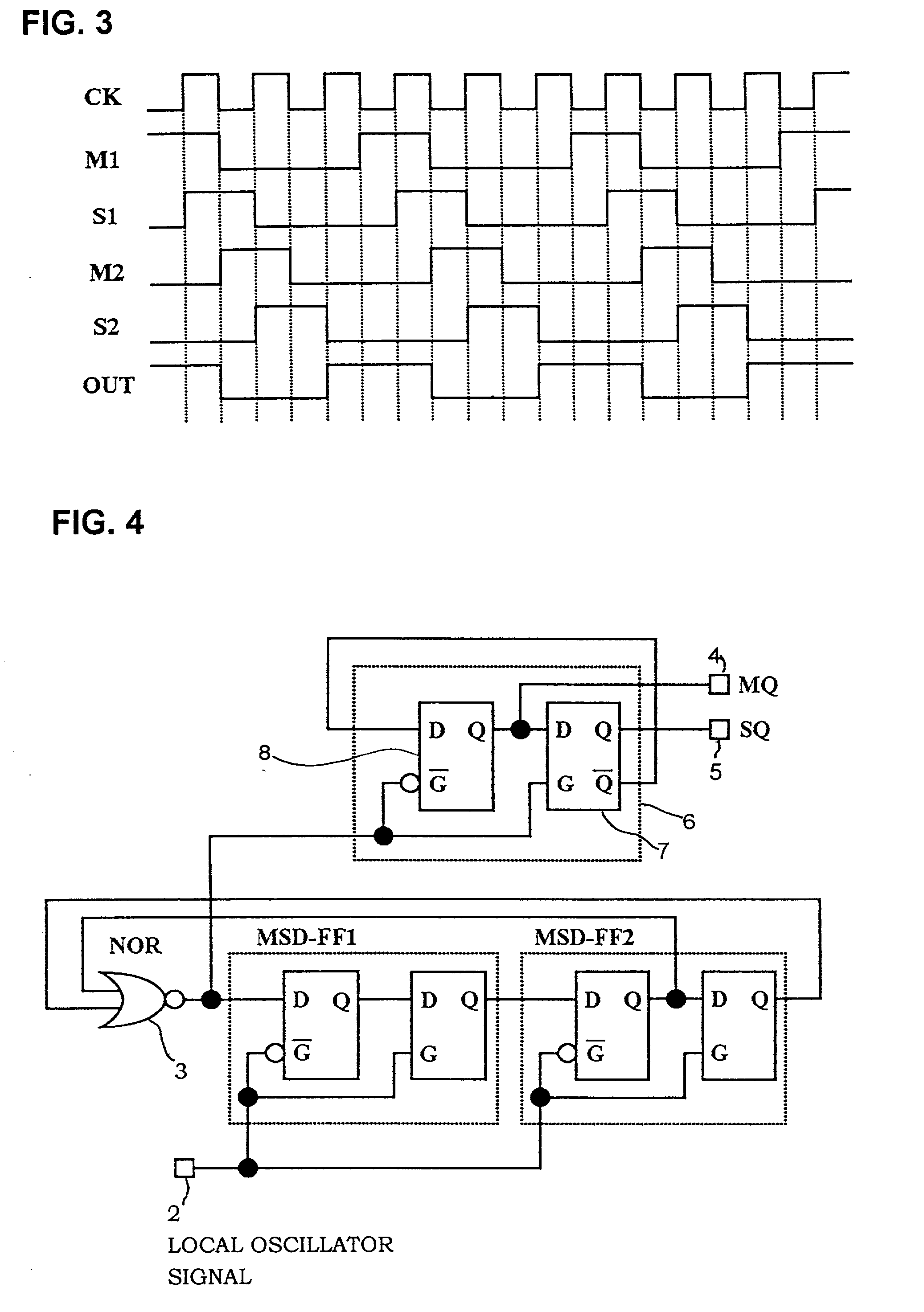 Odd -number factor frequency divider and 90o phase splitter which operates from output signal of the frequency divider