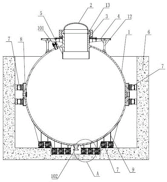 Test device simulating deepwater environment explosion