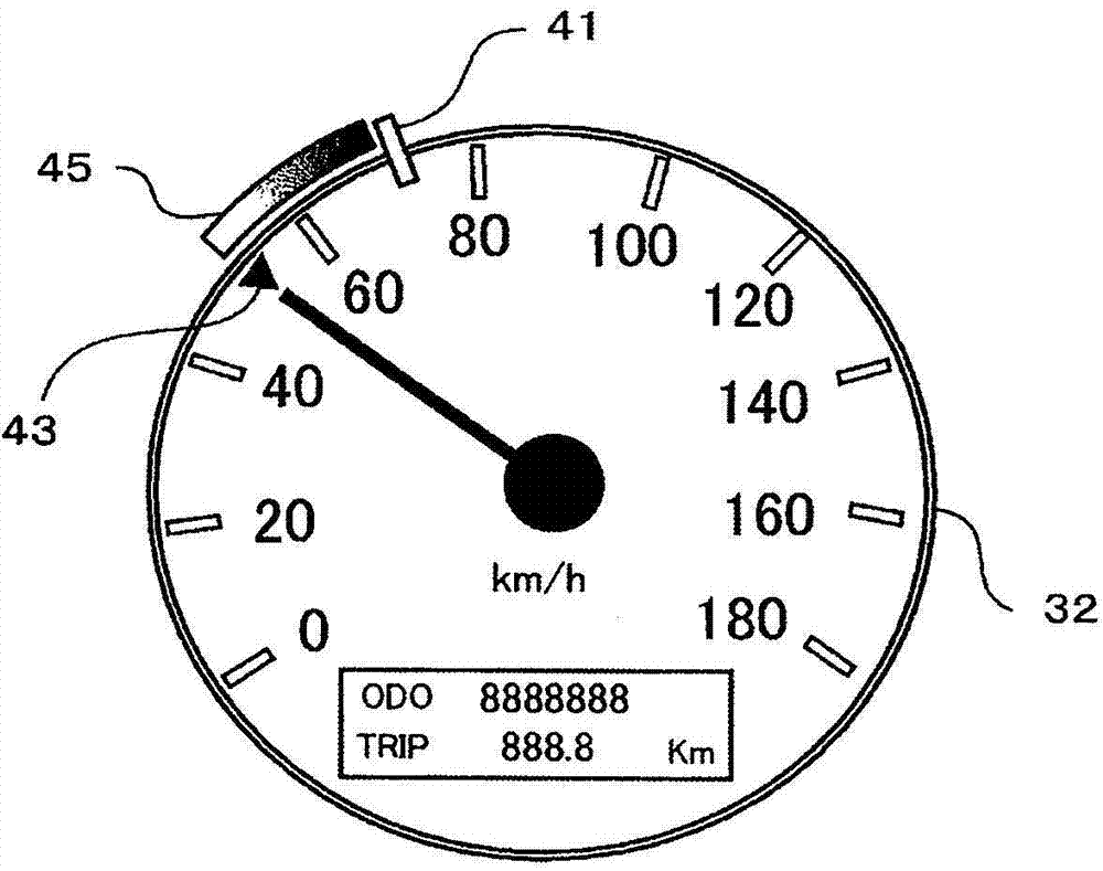 Speed displaying device and speed displaying method