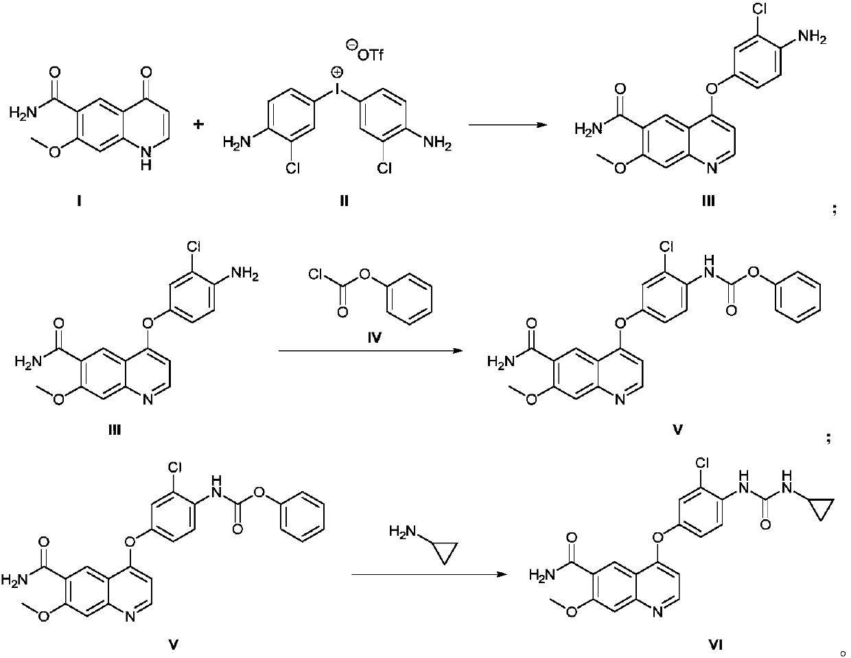 Method for synthesizing lenvatinib