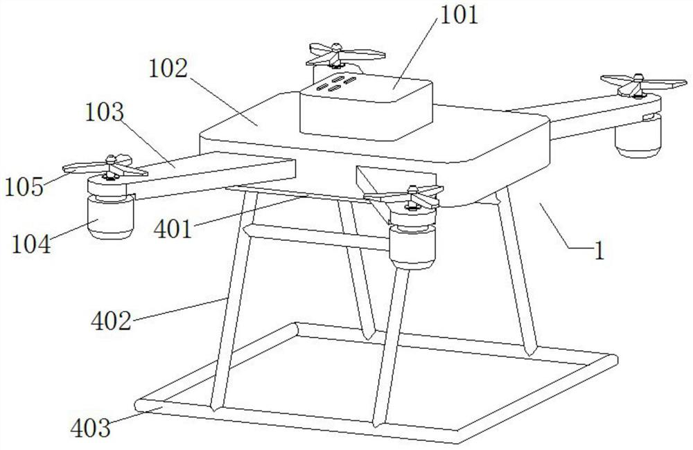 Unmanned aerial vehicle ground-imitating flight device based on laser radar