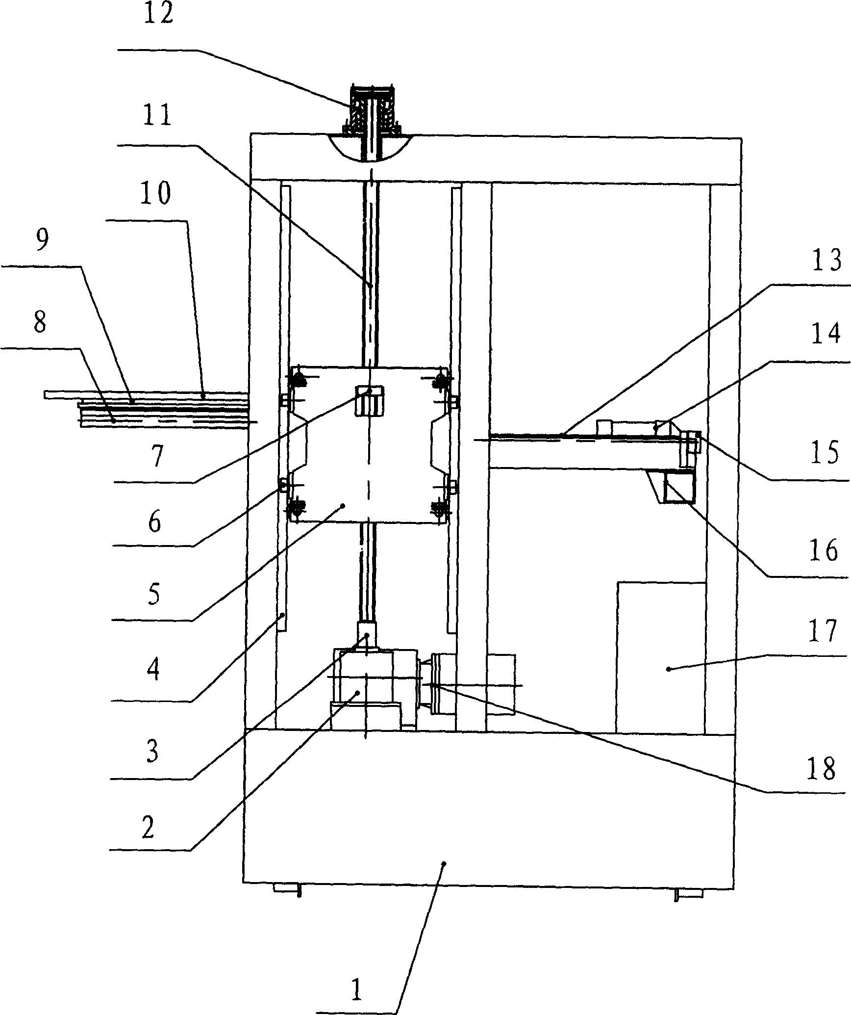 Transformer iron core adhesive band vertical bundling machine