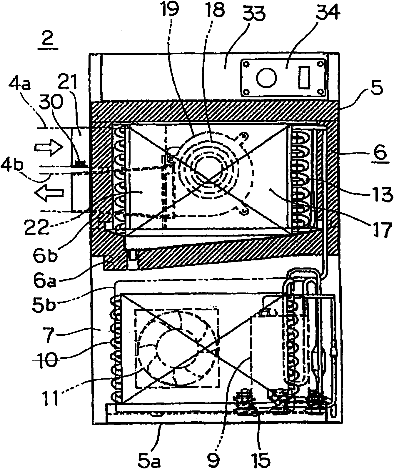 Bedding in which temperature-controlled air circulates