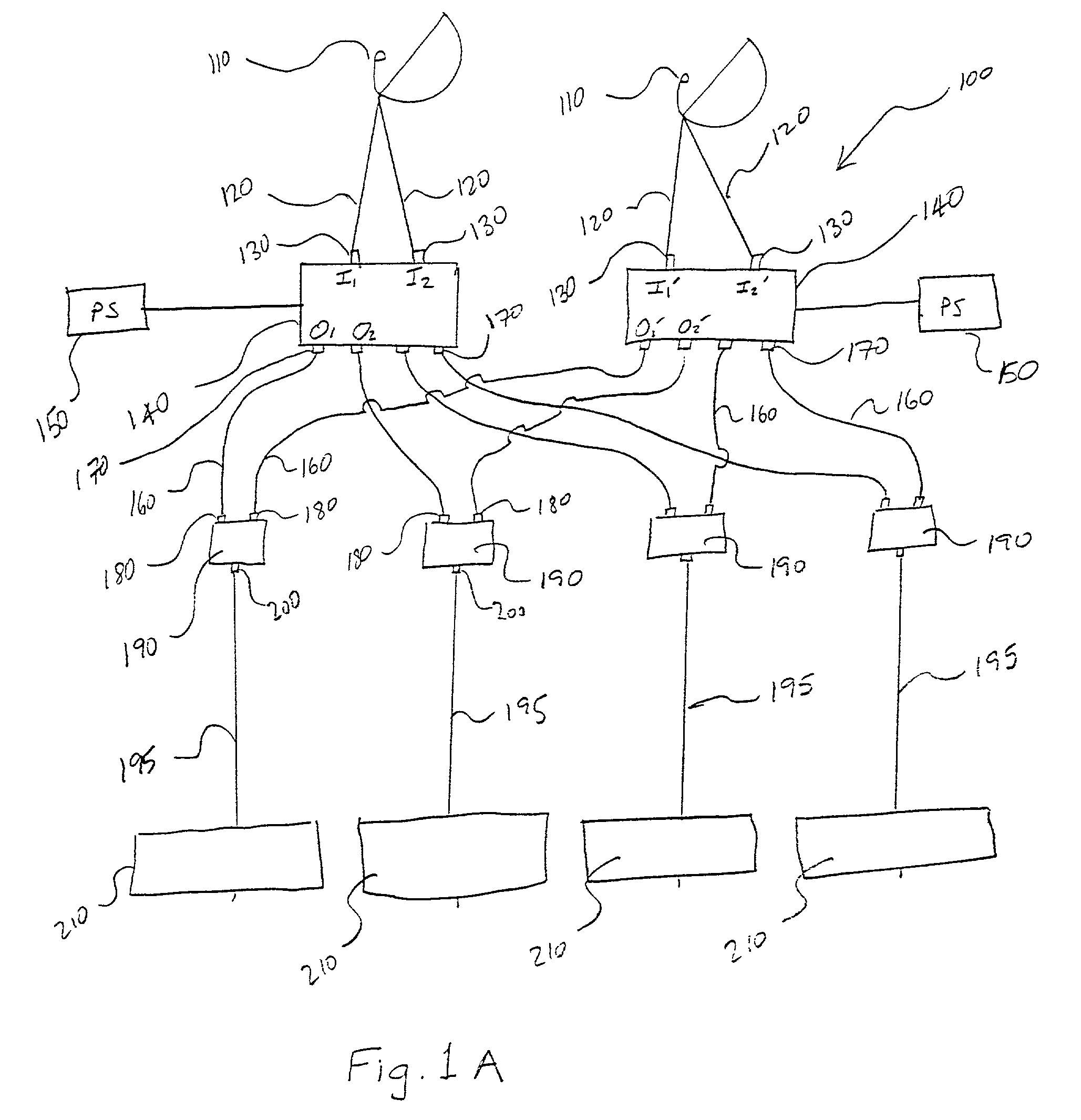 System and method for providing satellite signals to multiple receiving units