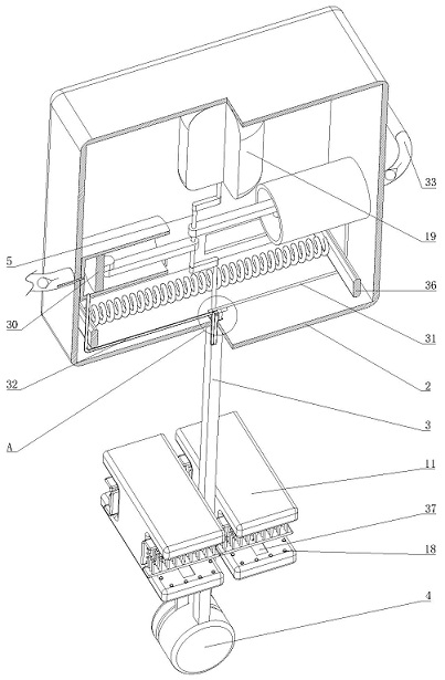 Oral cavity cleaning nursing device for neurological patients