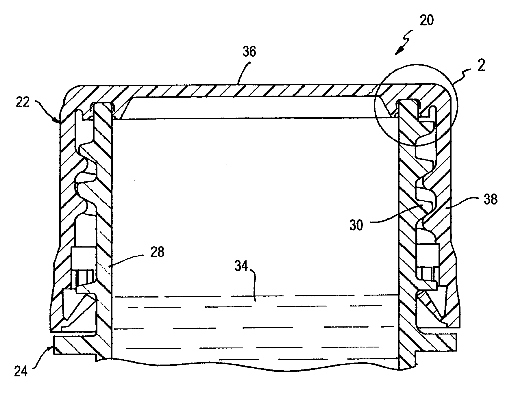 Linerless closure and package