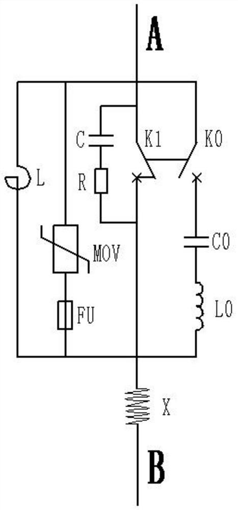 Self-driven vacuum double-arc-extinguishing-chamber rapid switching-on and switching-off circuit