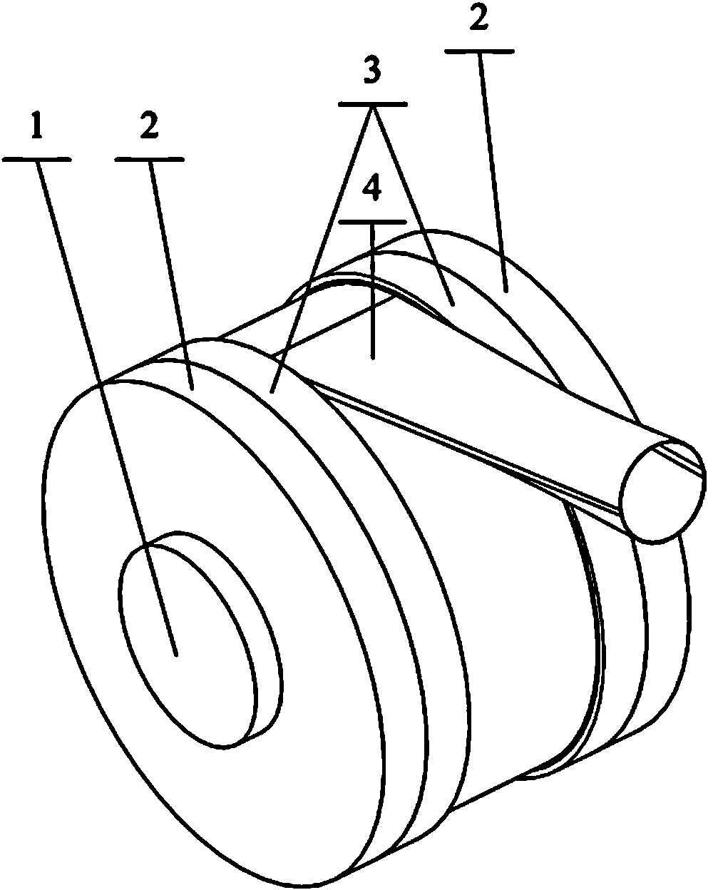 Curled and folded gas filled tube clamping and unfolding control device and control method thereof