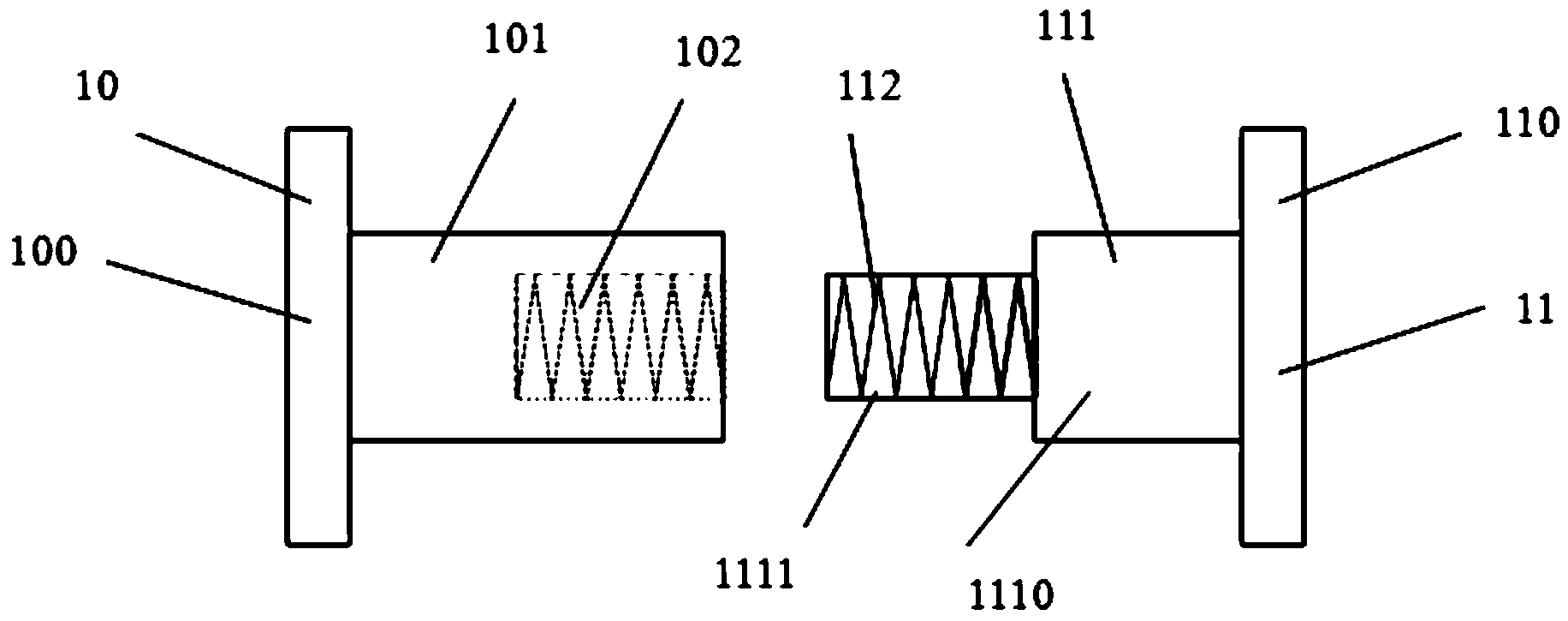 Curled and folded gas filled tube clamping and unfolding control device and control method thereof