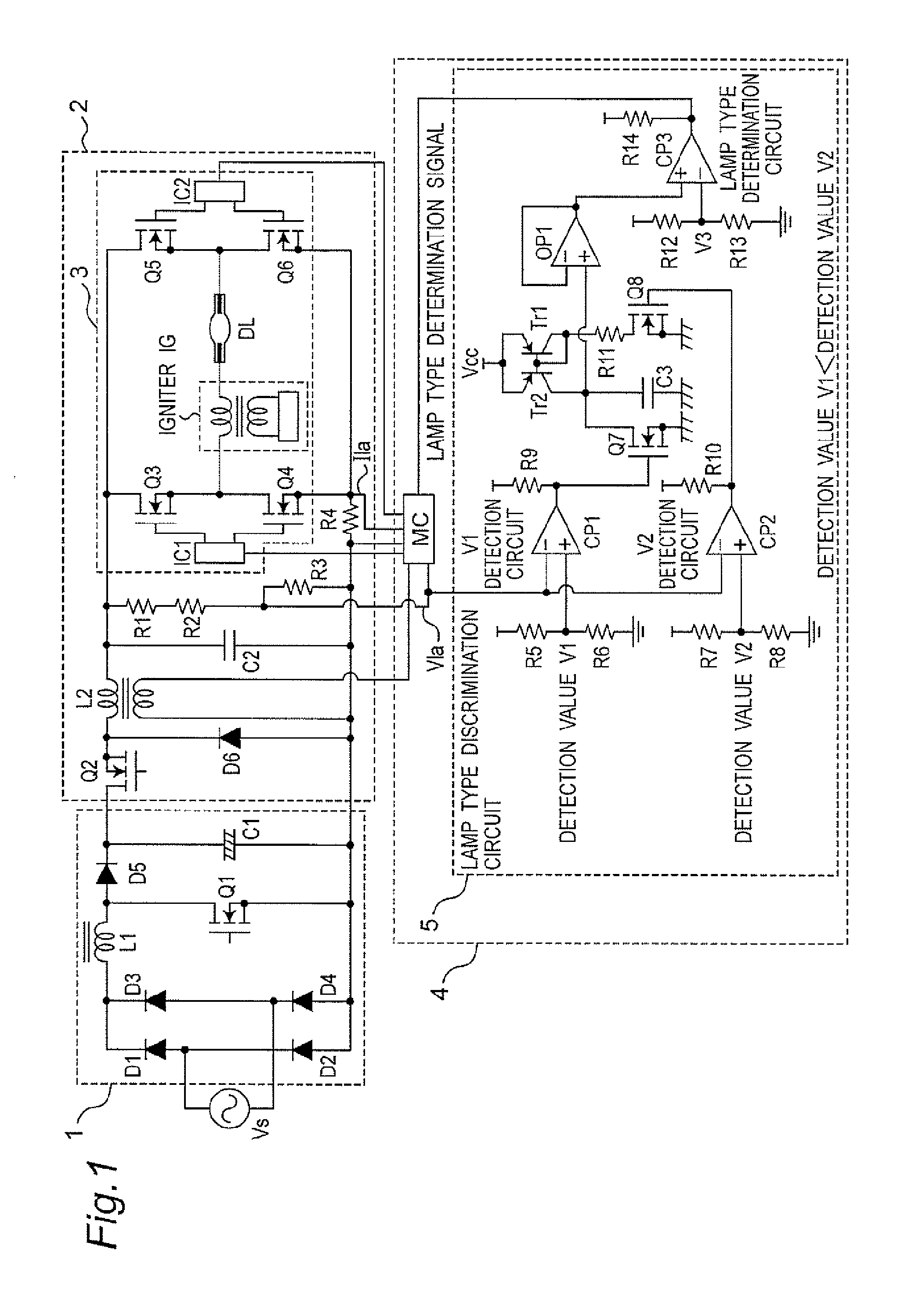 Discharge lamp lighting apparatus, luminaire and illumination system