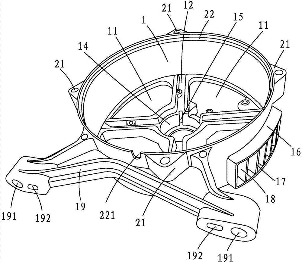 Rear end cover of electric generator