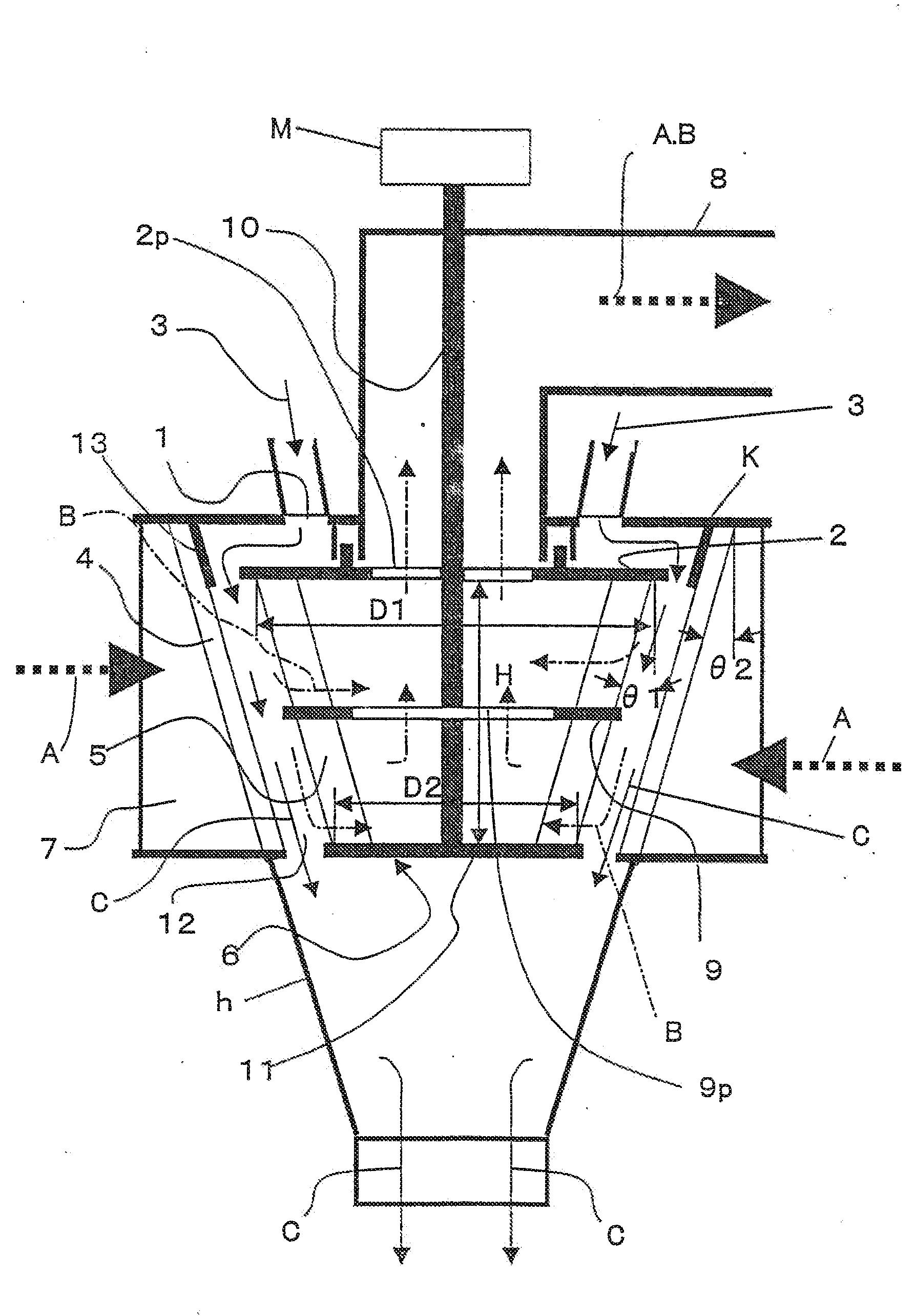 Centrifugal air classifier