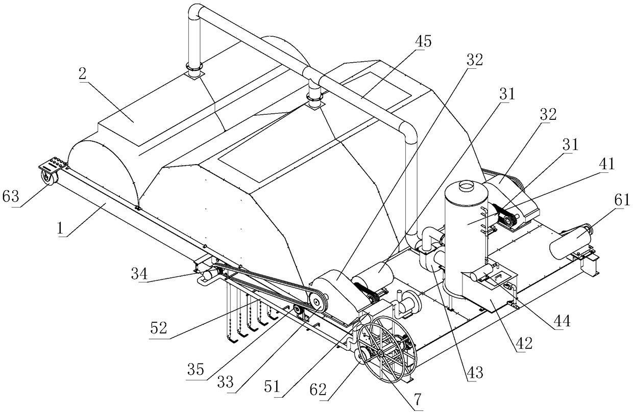 Culture excrement fermentation turning and throwing machine