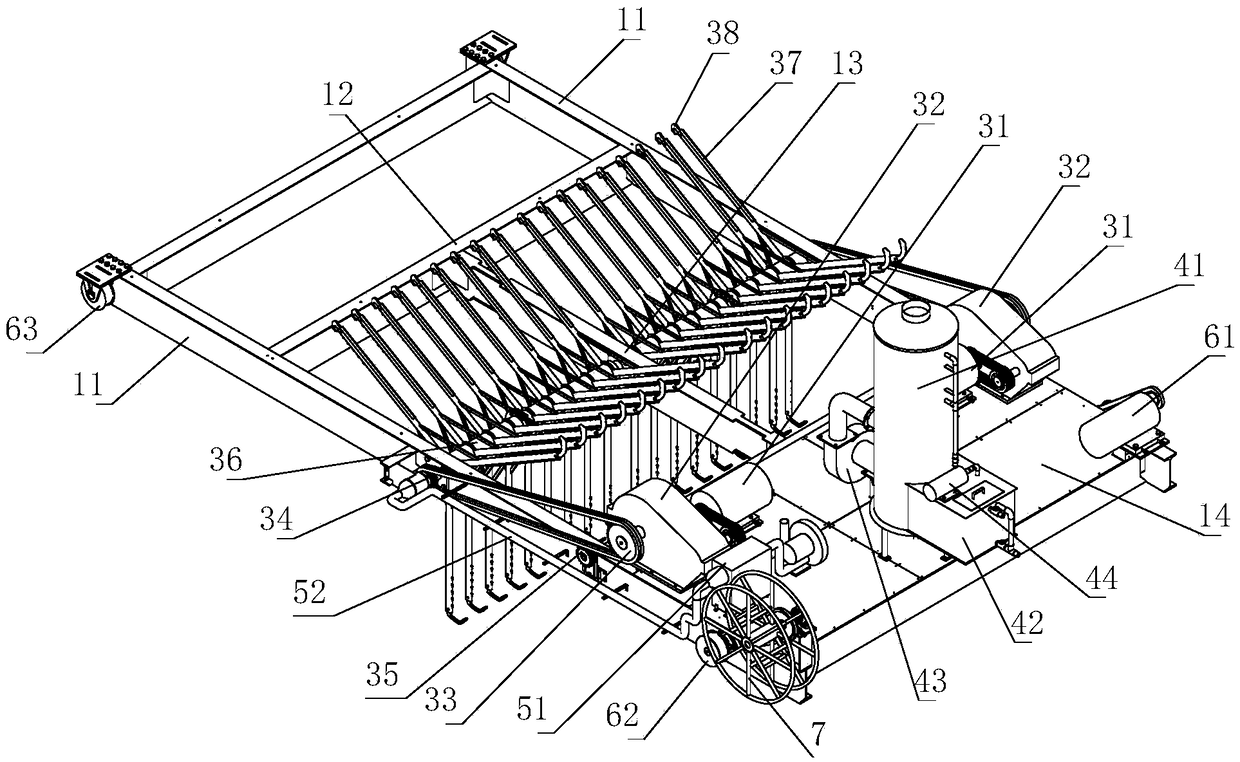 Culture excrement fermentation turning and throwing machine