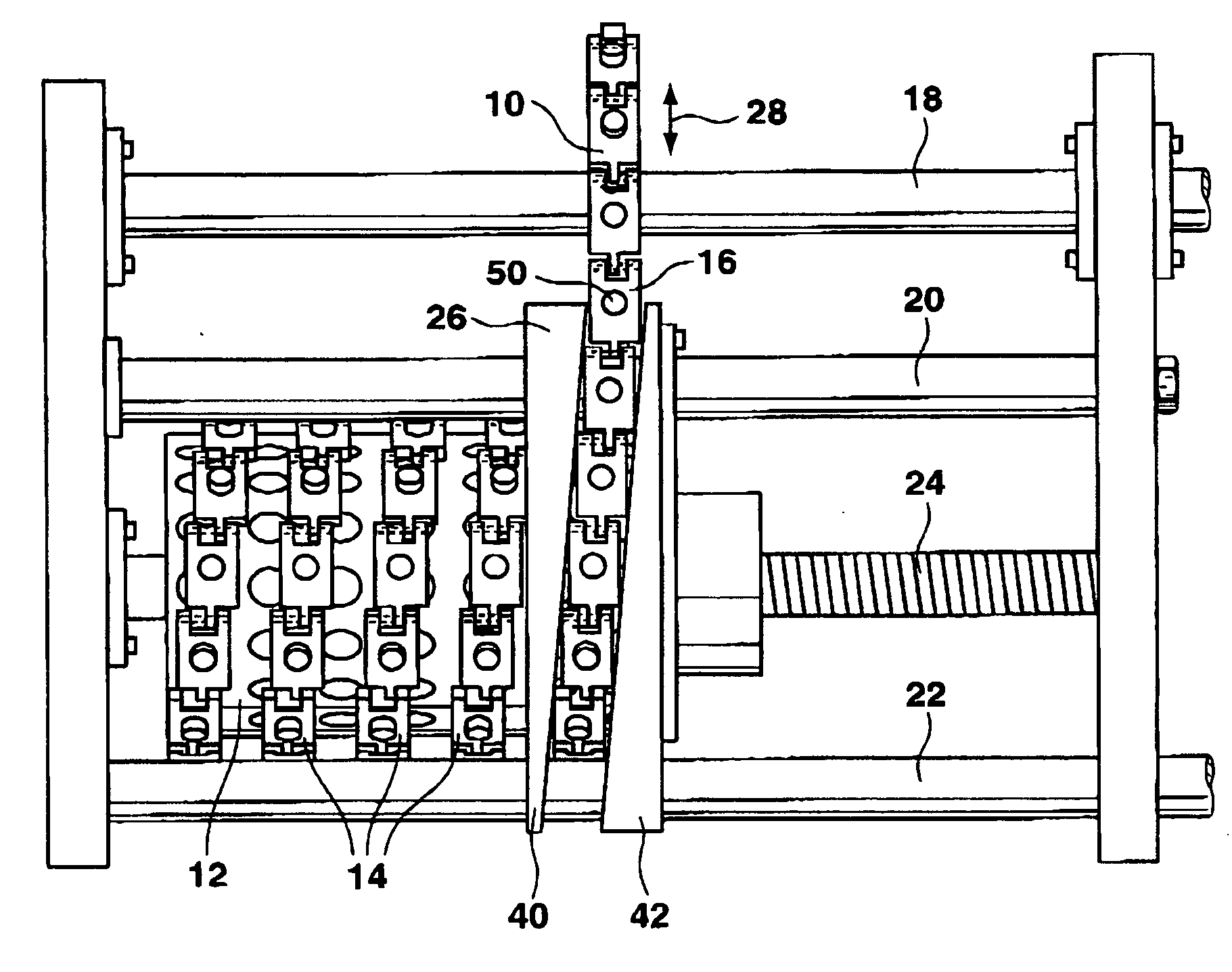 Method and device for storing a traction chain