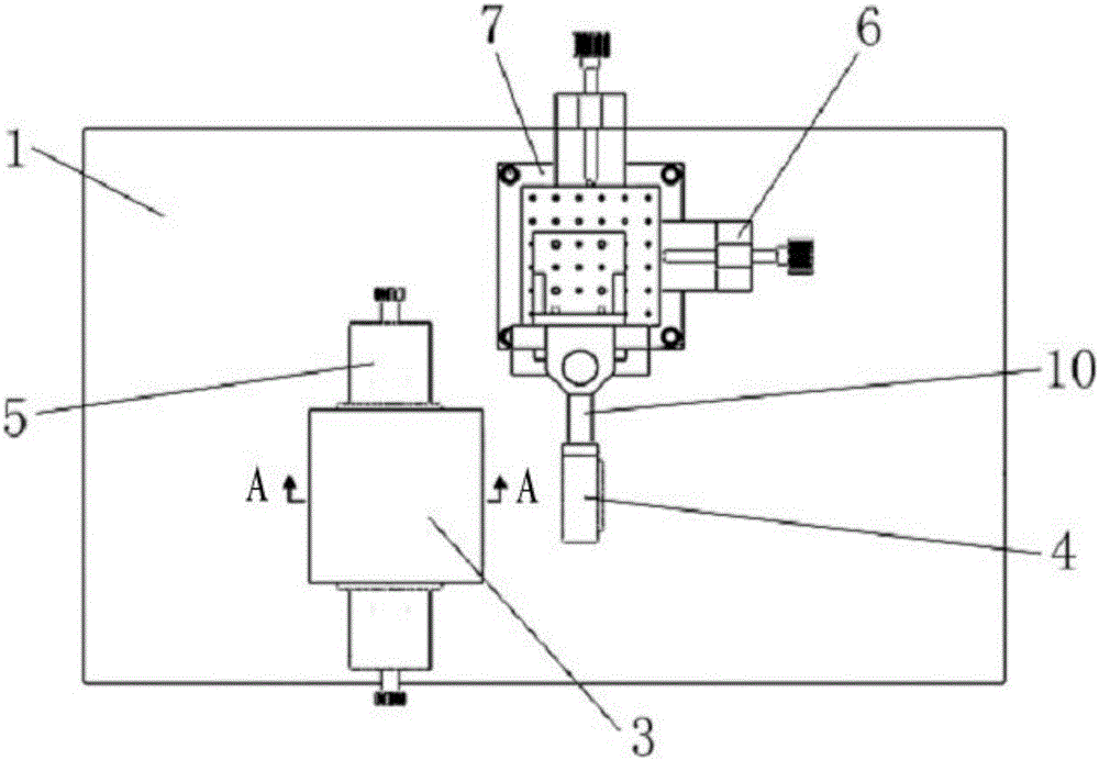 Focused shock wave excitation device for dynamic feature testing of microstructure of MEMS (micro-electromechanical system)