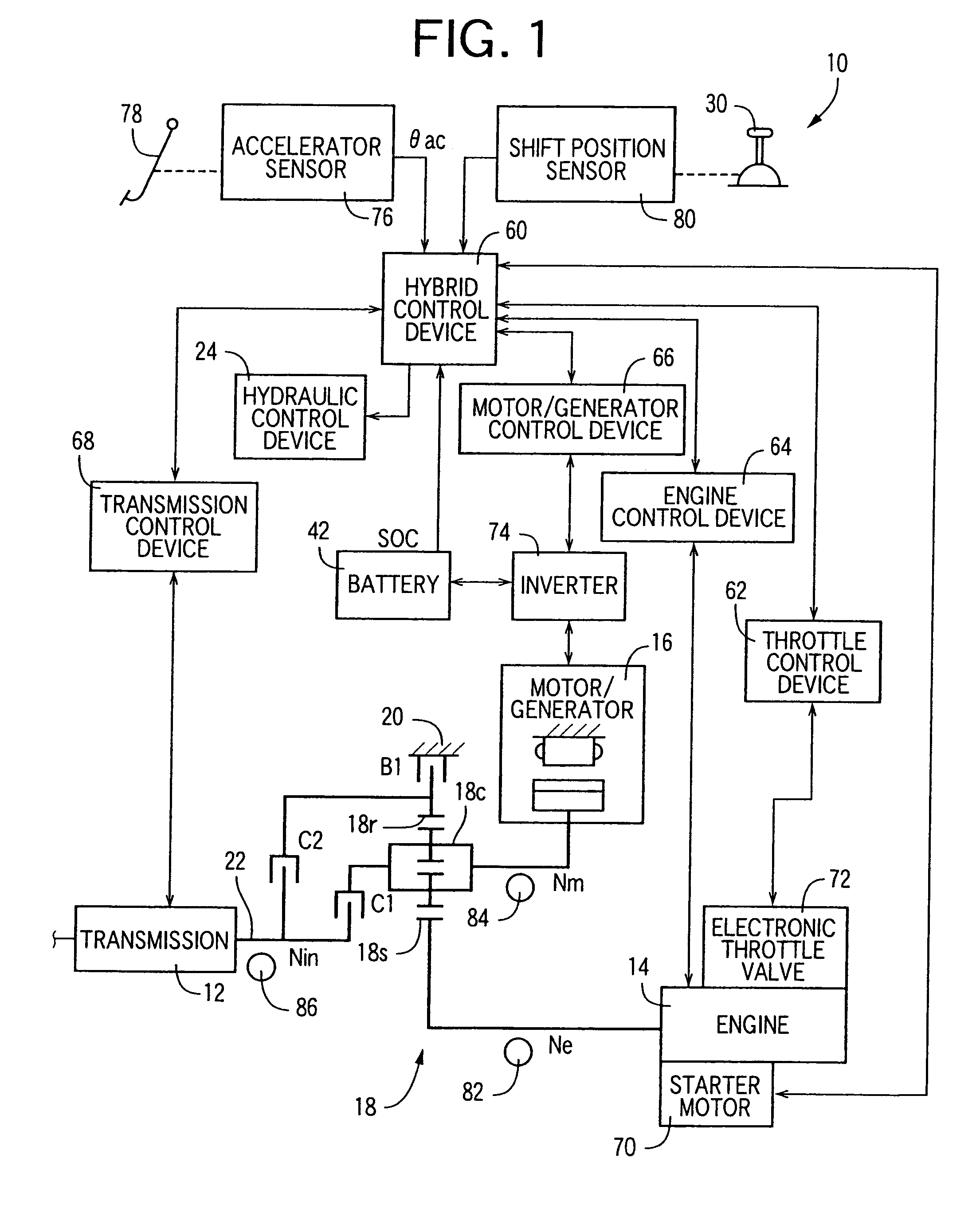 Hybrid drive system wherein clutch is engaged when engine speed has exceeded motor speed upon switching from motor drive mode to engine drive mode