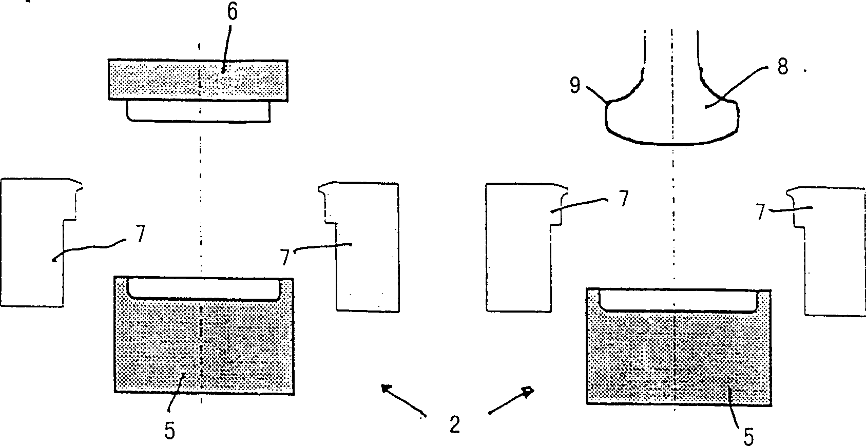 Method for producing especially soles in mechanical shoes-production