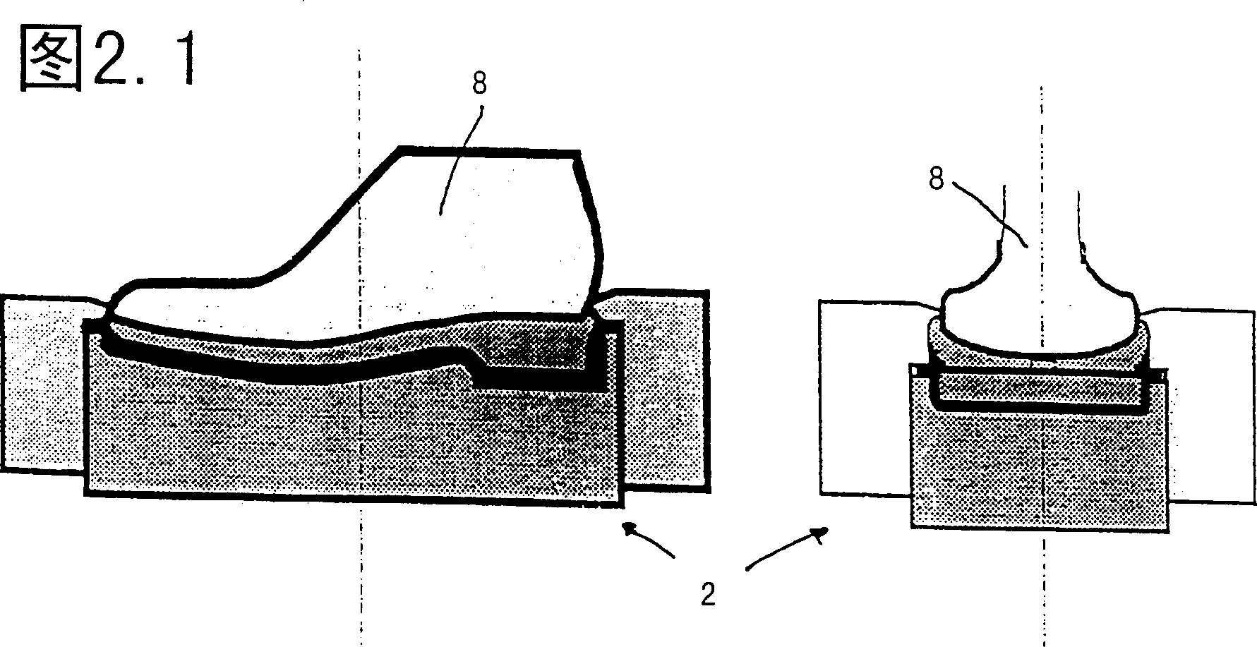 Method for producing especially soles in mechanical shoes-production