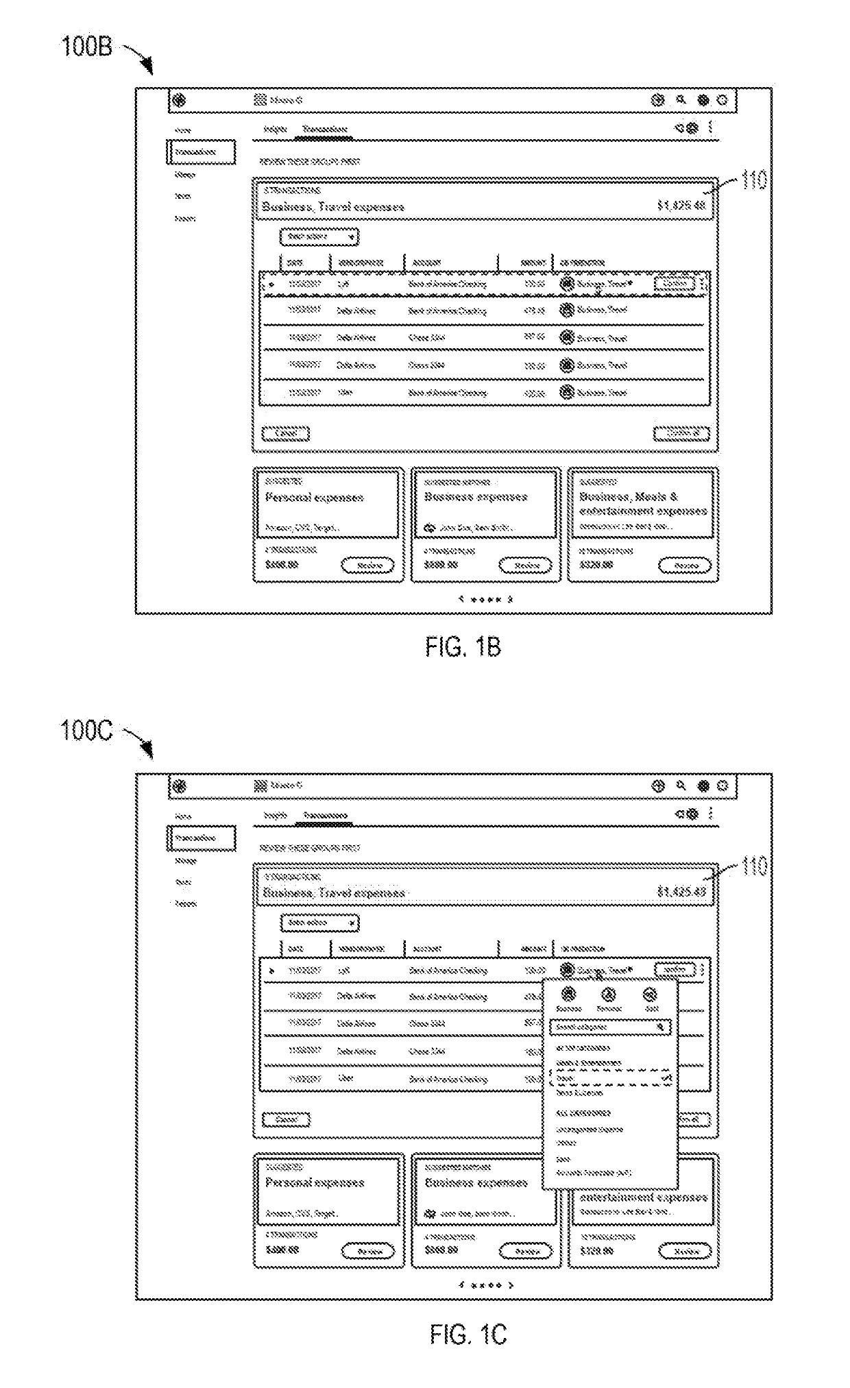 User interfaces based on pre-classified data sets