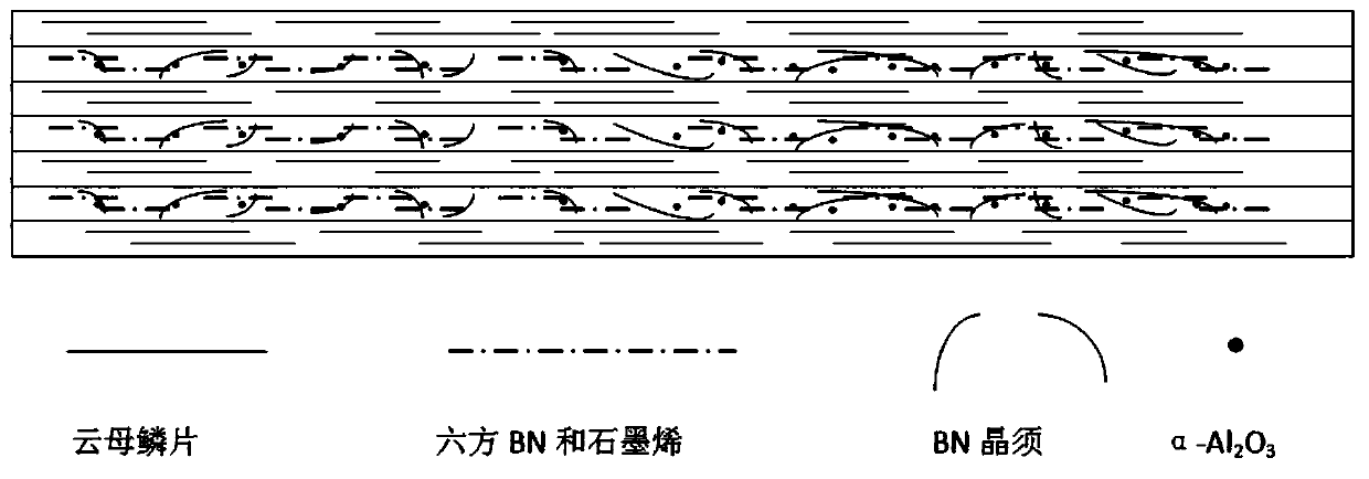 Preparation method of mica paper with high thermal conductivity